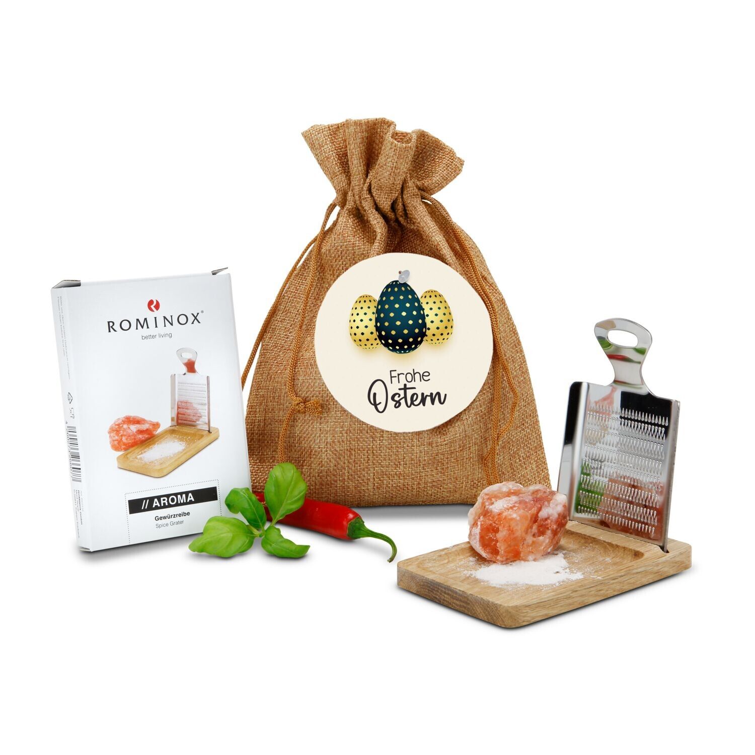 Geschenkset Kleine Salzreibe Frohe Ostern-291