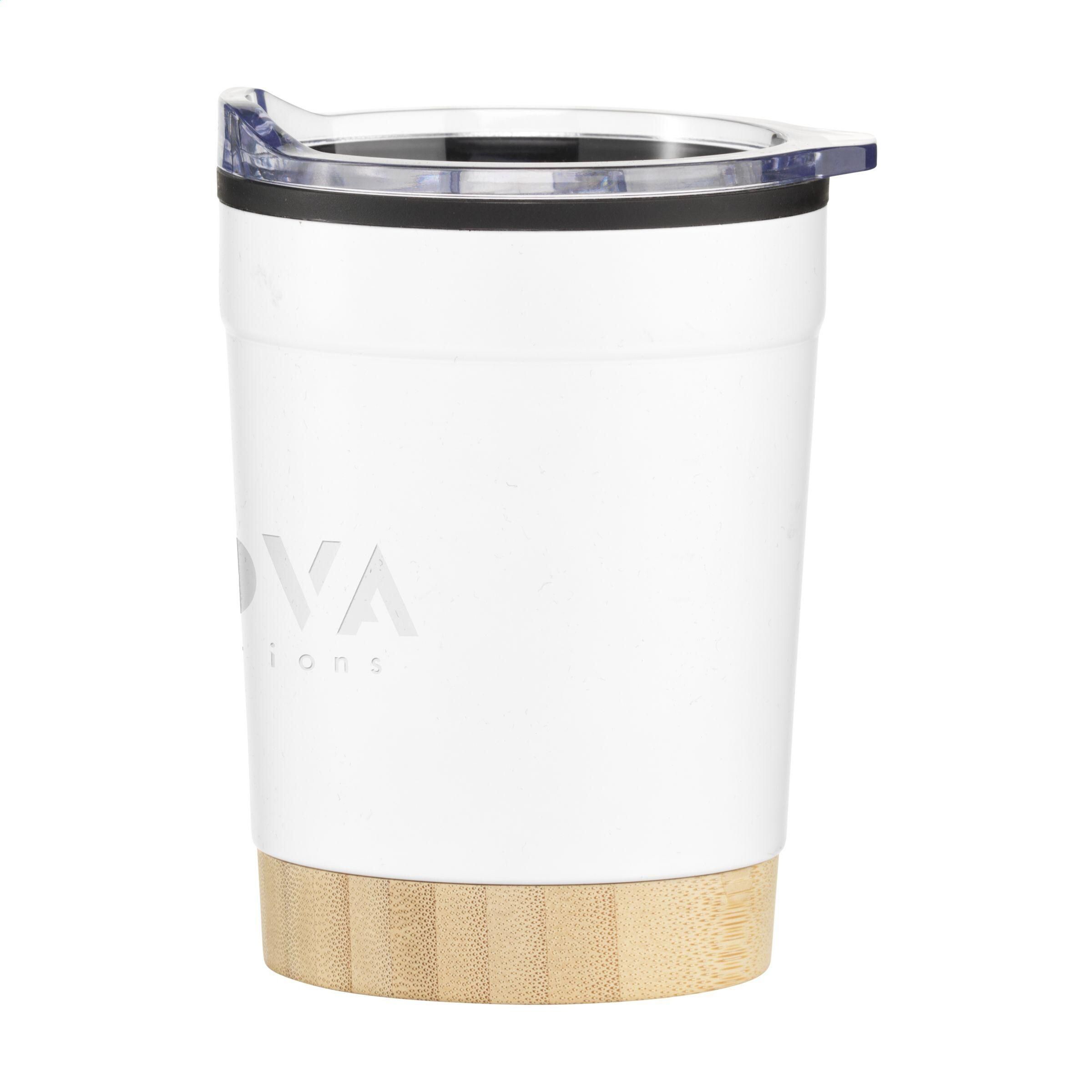 Kobe Bamboo RCS Recycled Steel 350 ml Kaffeebecher - weiß-609