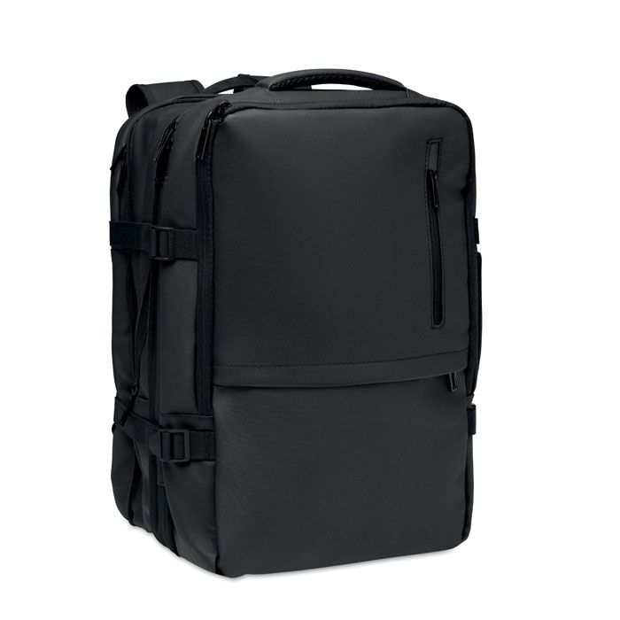 Erweiterbarer RPET-Rucksack XJUST - schwarz-936
