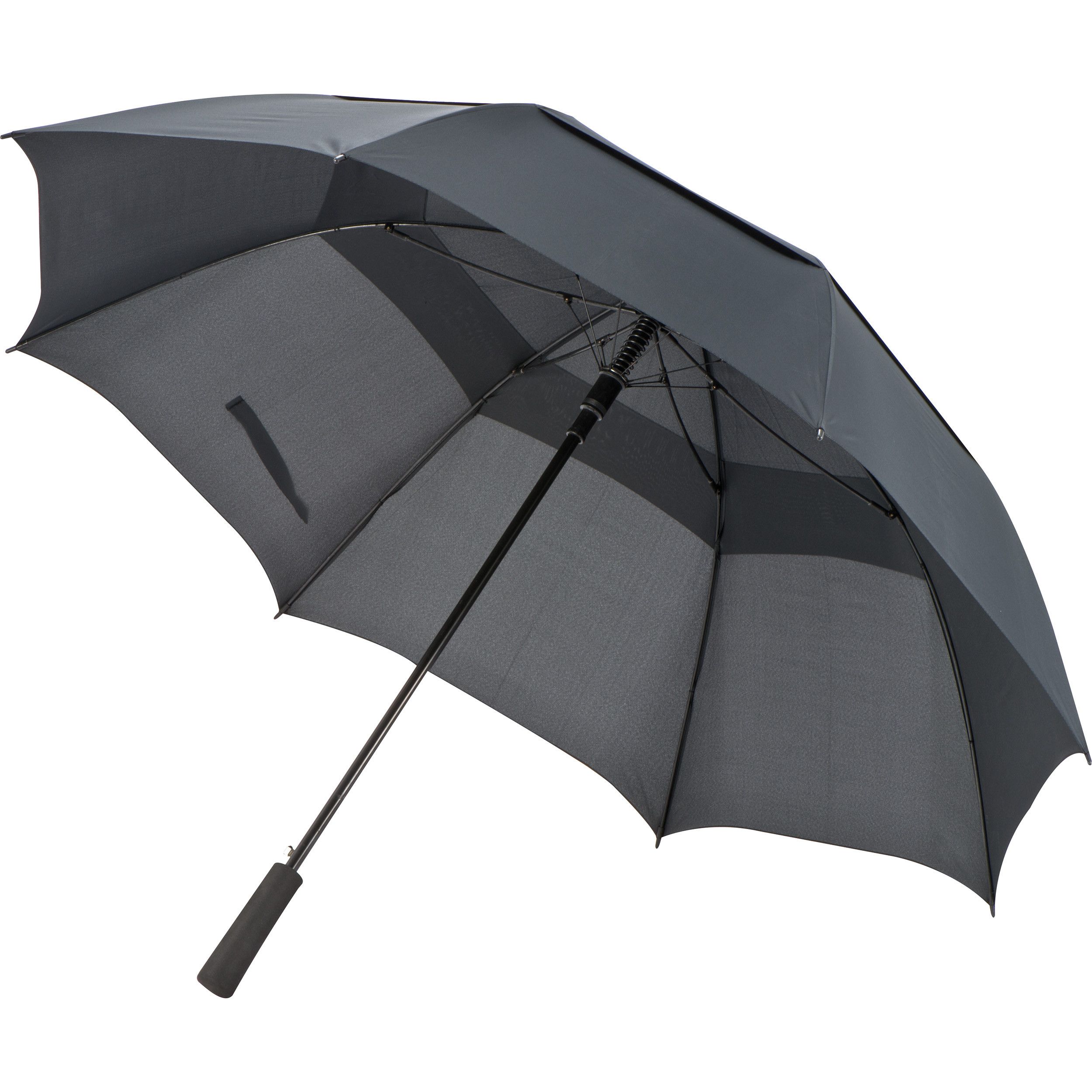 Golfschirm aus Pongee mit Windfang - schwarz-972