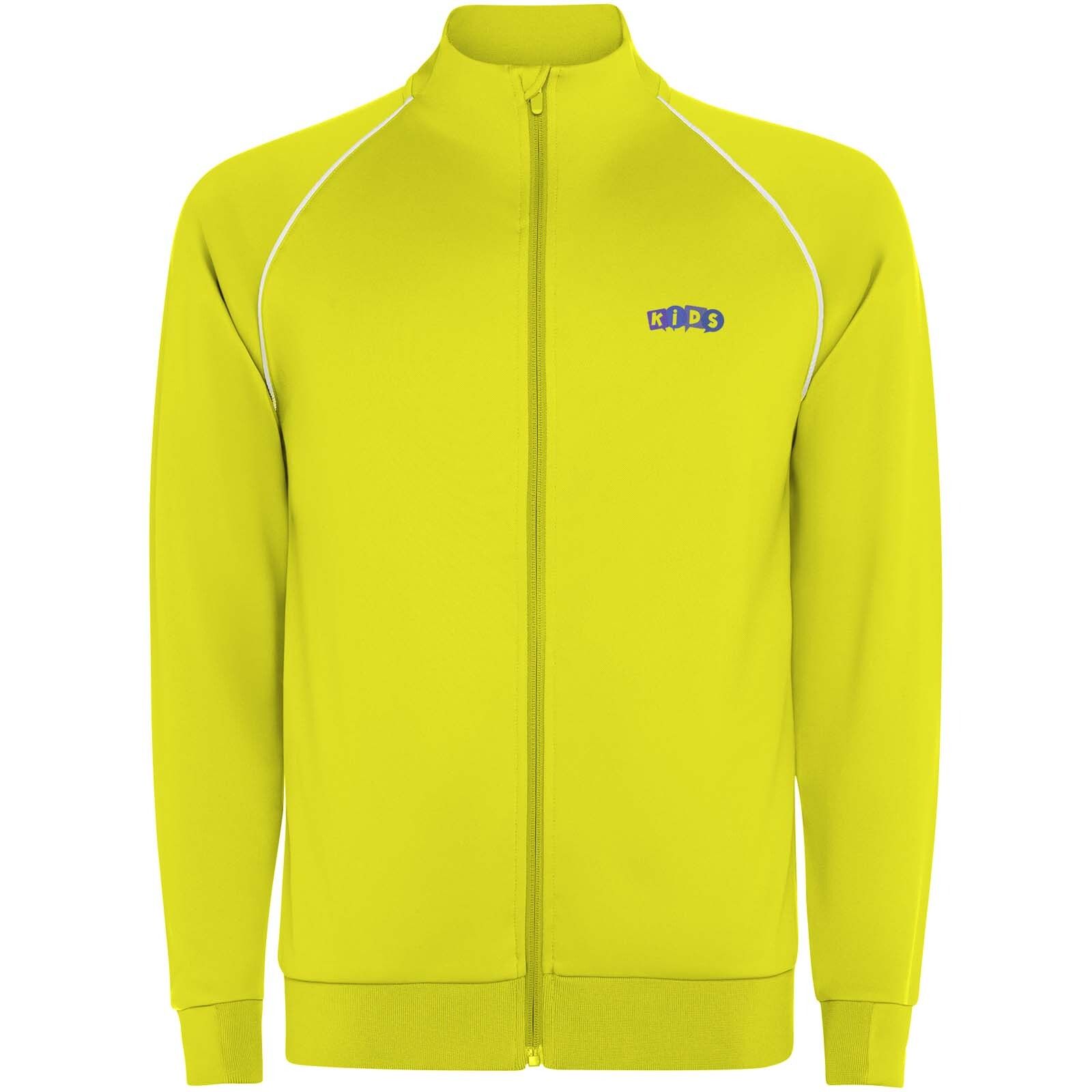 Valier Kinder Sweatshirt mit durchgehendem Reißverschluss - fluorgelb-161