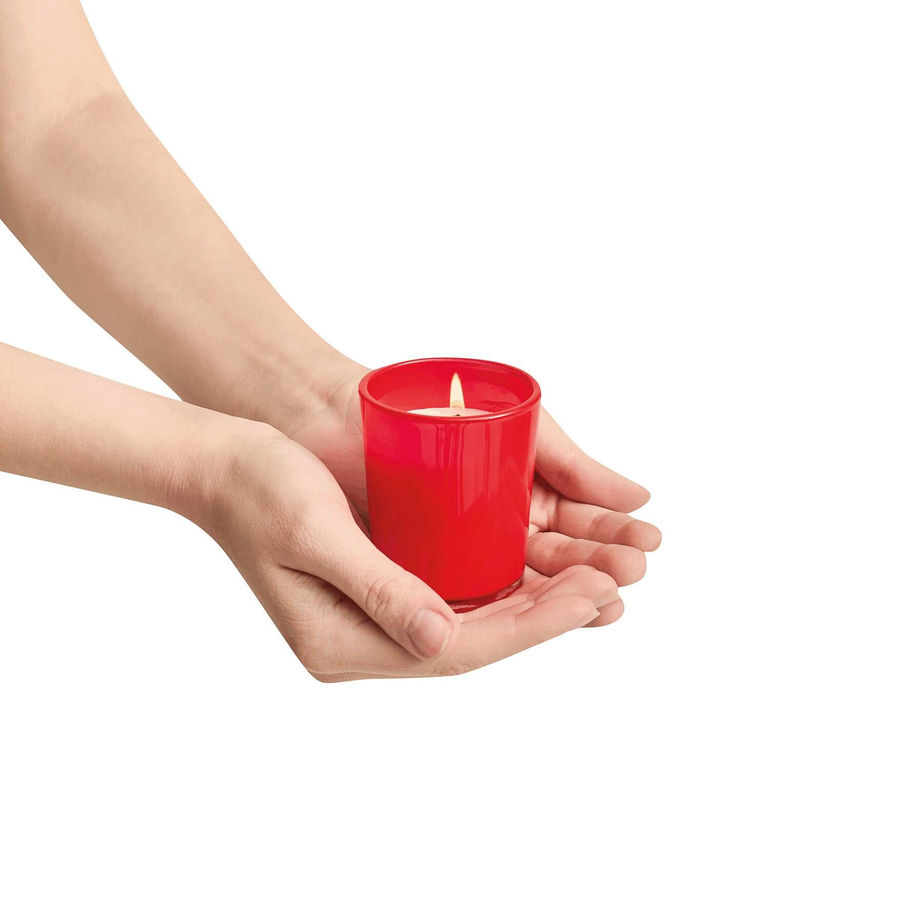Kerze im Glas SPHERE - rot-483
