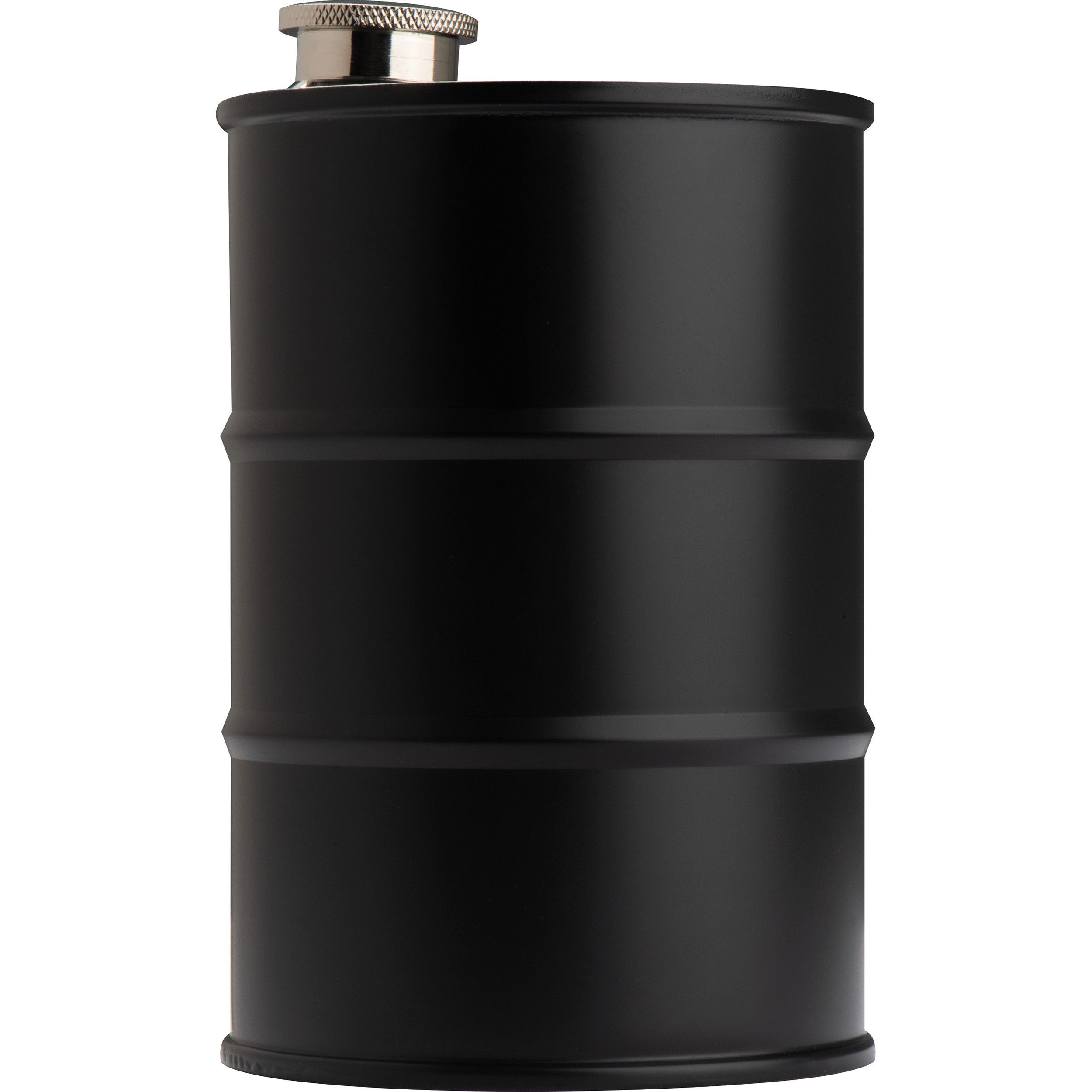 Flachmann Fass aus Edelstahl, 600ml - schwarz-903