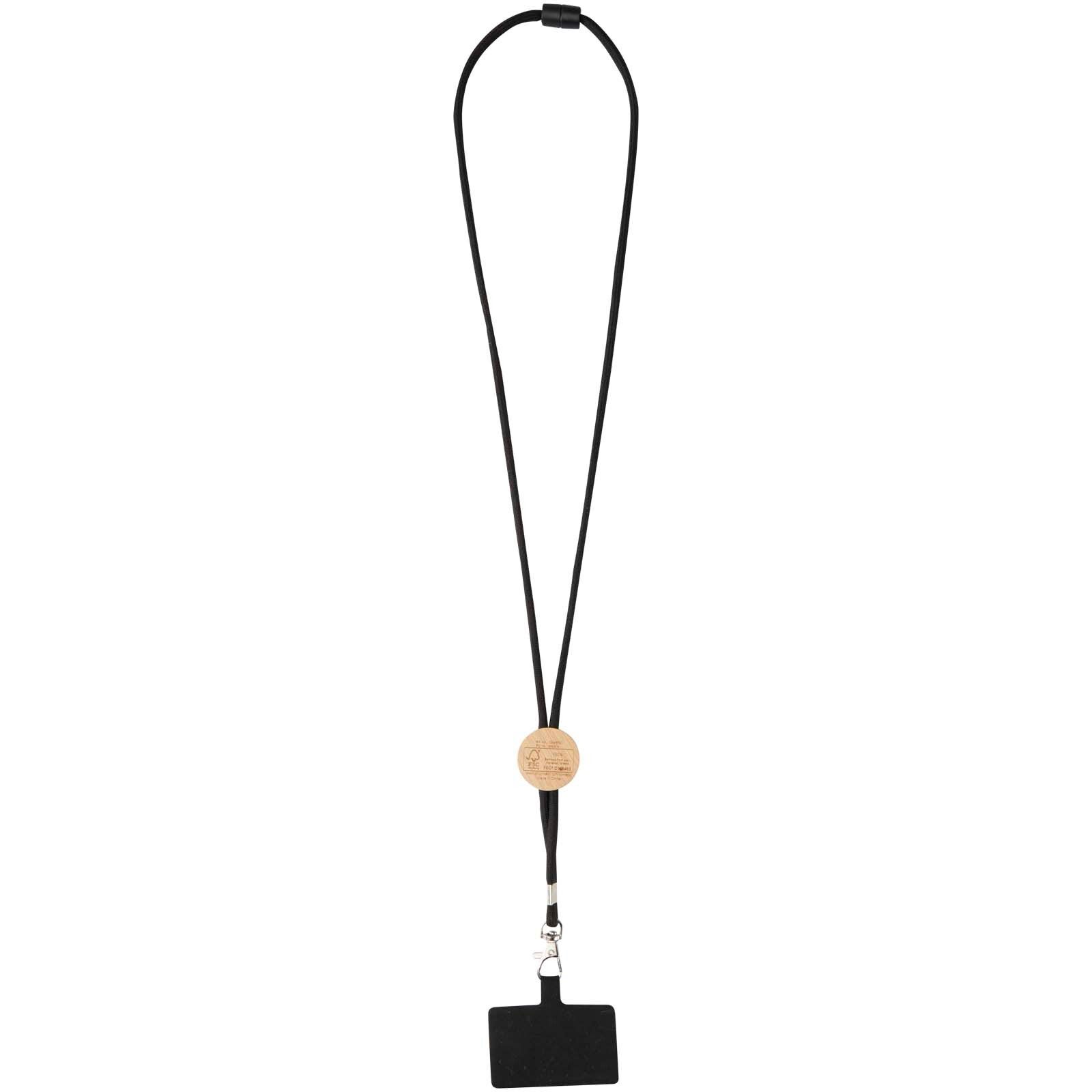 Adhab Smartphone Lanyard mit Bambusdetails - schwarz-259