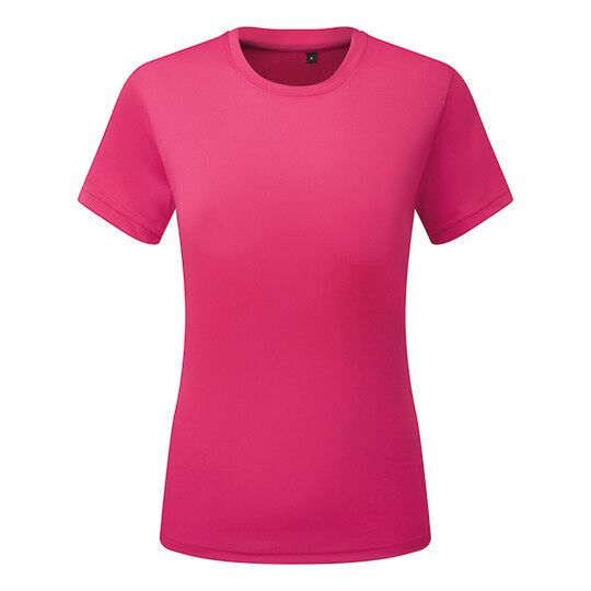 Women’s TriDri® Ion-Charge recycled textured tee - hot pink-746