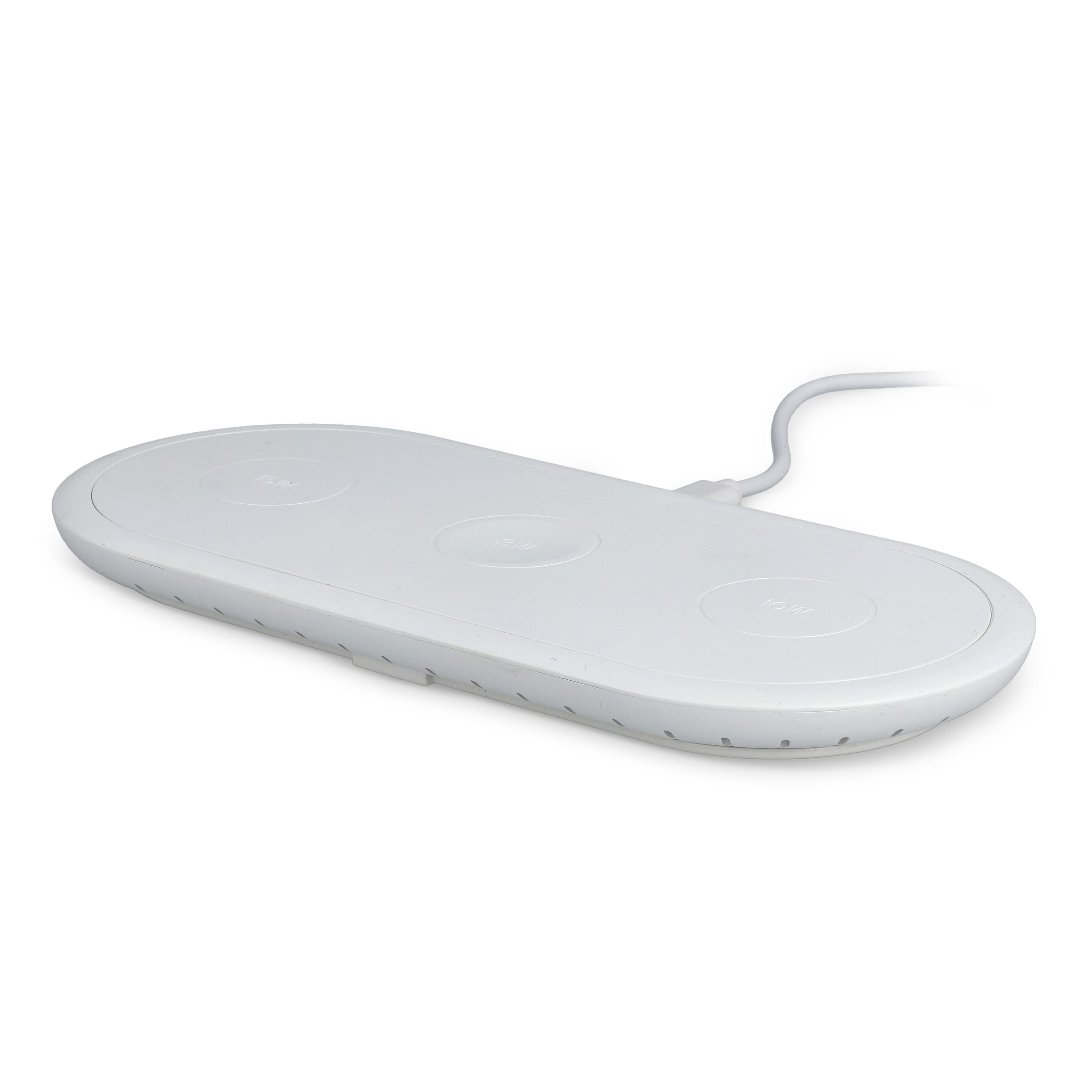 3-in-1 15 W Drahtloses Ladegerät für Handys, Apple Watch und AirPods. - weiss-218