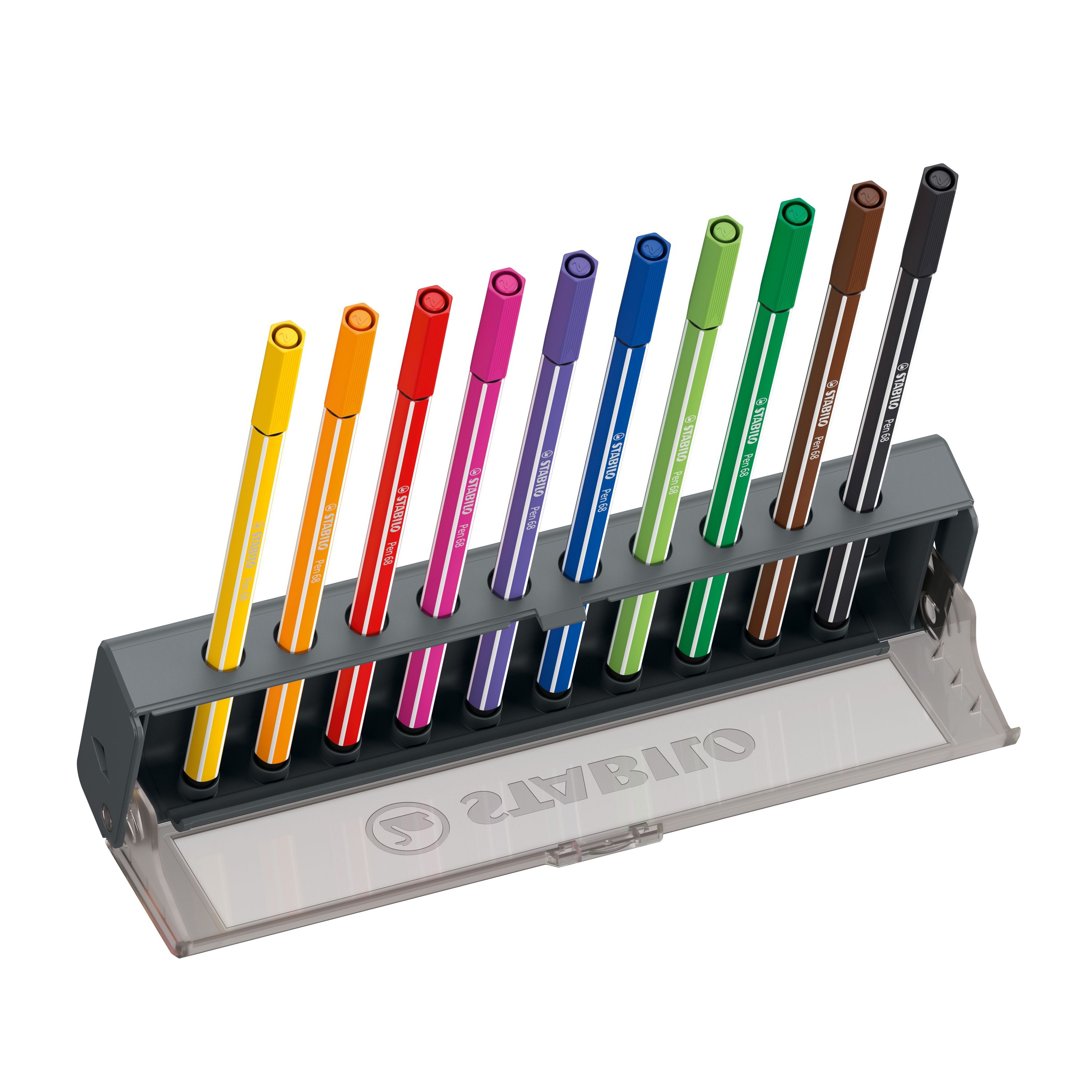 STABILO Pen 68 Click Set für 10 Fasermaler-696