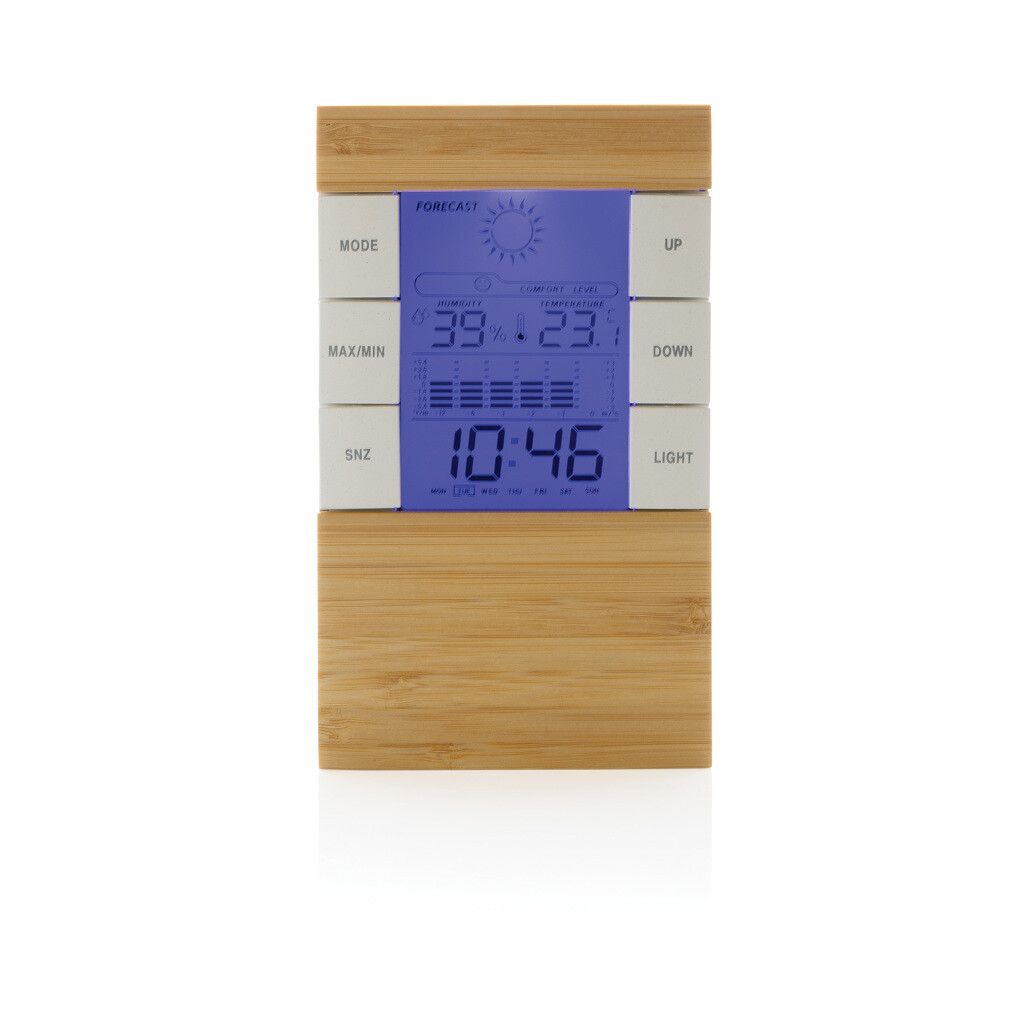 Utah Wetterstation aus RCS rKunststoff & Bambus - braun-94
