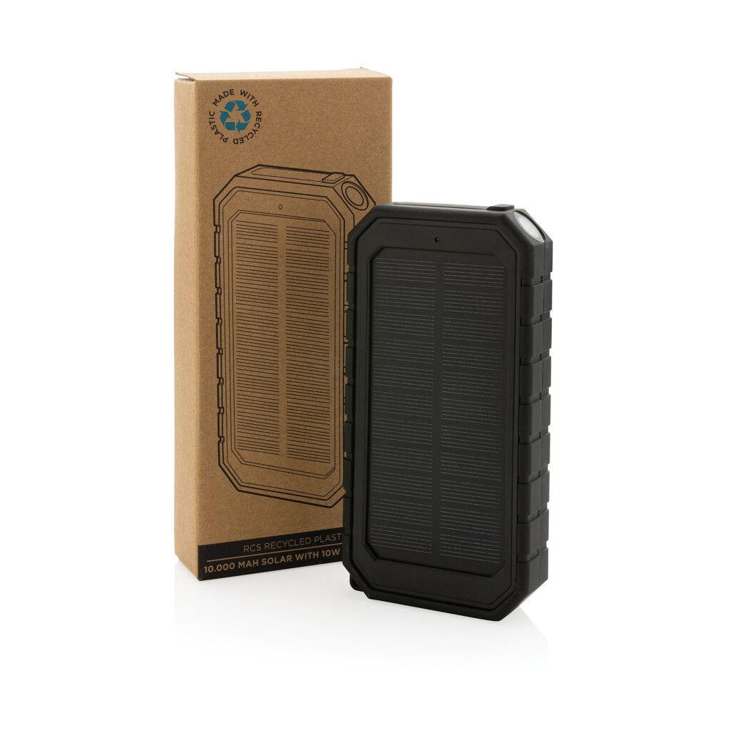 10.000 mAh Solar-Powerbank mit 10W Wireless aus RCS Plastik - schwarz-330