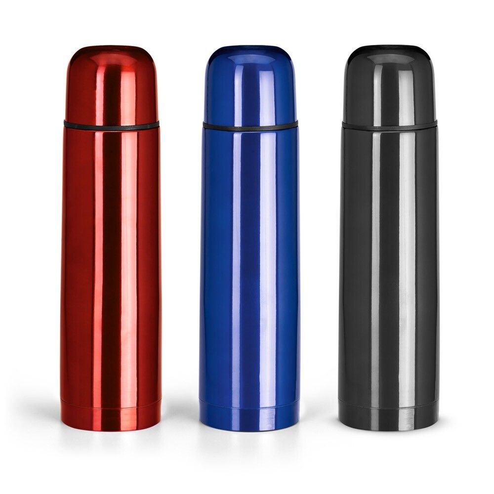 LUKA Thermosflasche aus Edelstahl mit 500 ml Fassungsvermögen - schwarz-657
