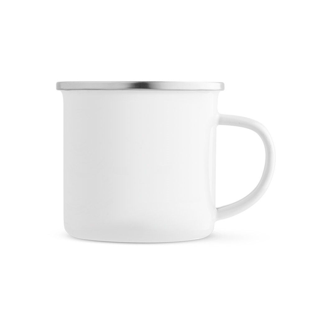 GOTZE SUB Tasse (350 mL) aus Emaille geeignet für Sublimation - weiß-397