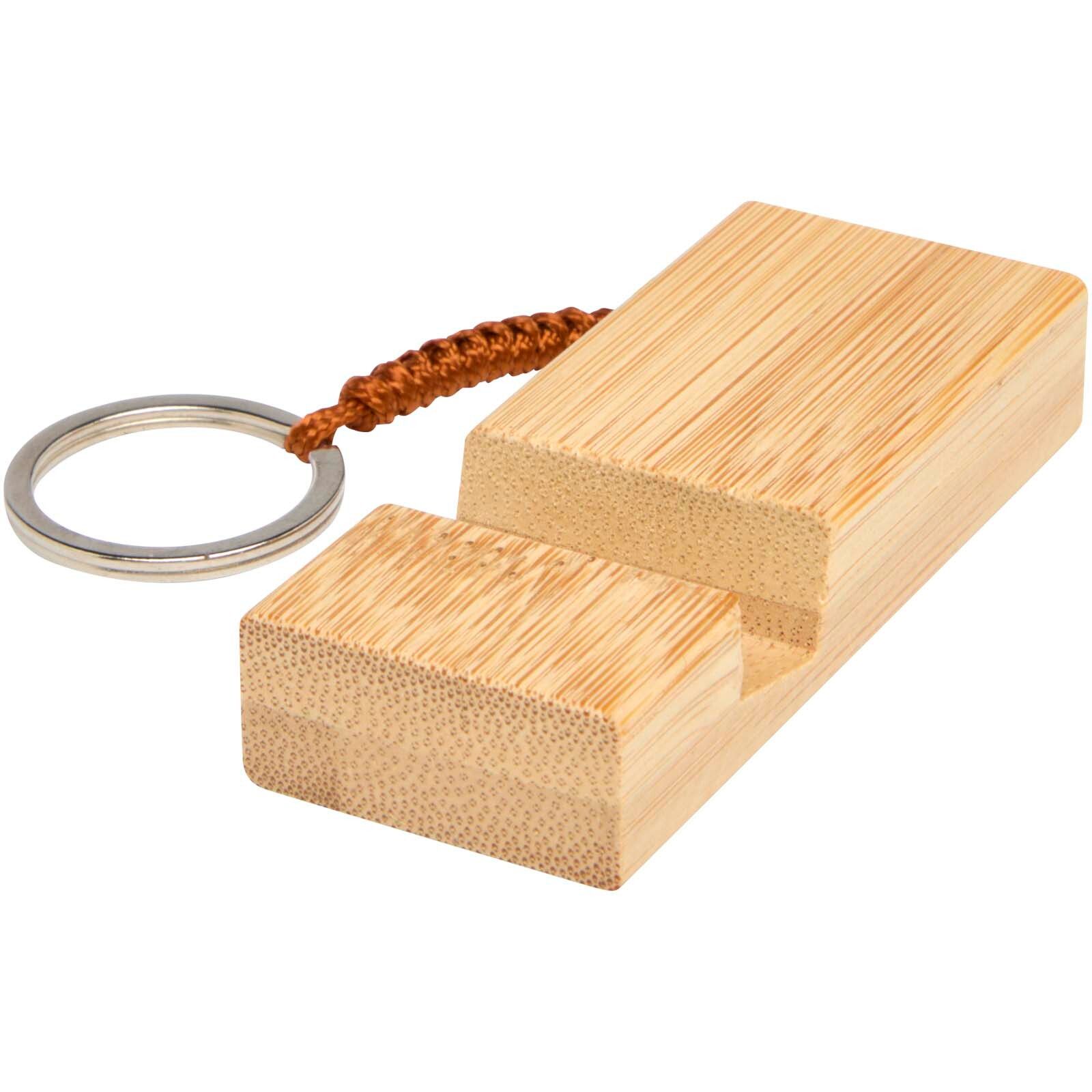 Bosona Smartphonehalterung mit Schlüsselanhänger aus Bambus - holz-435