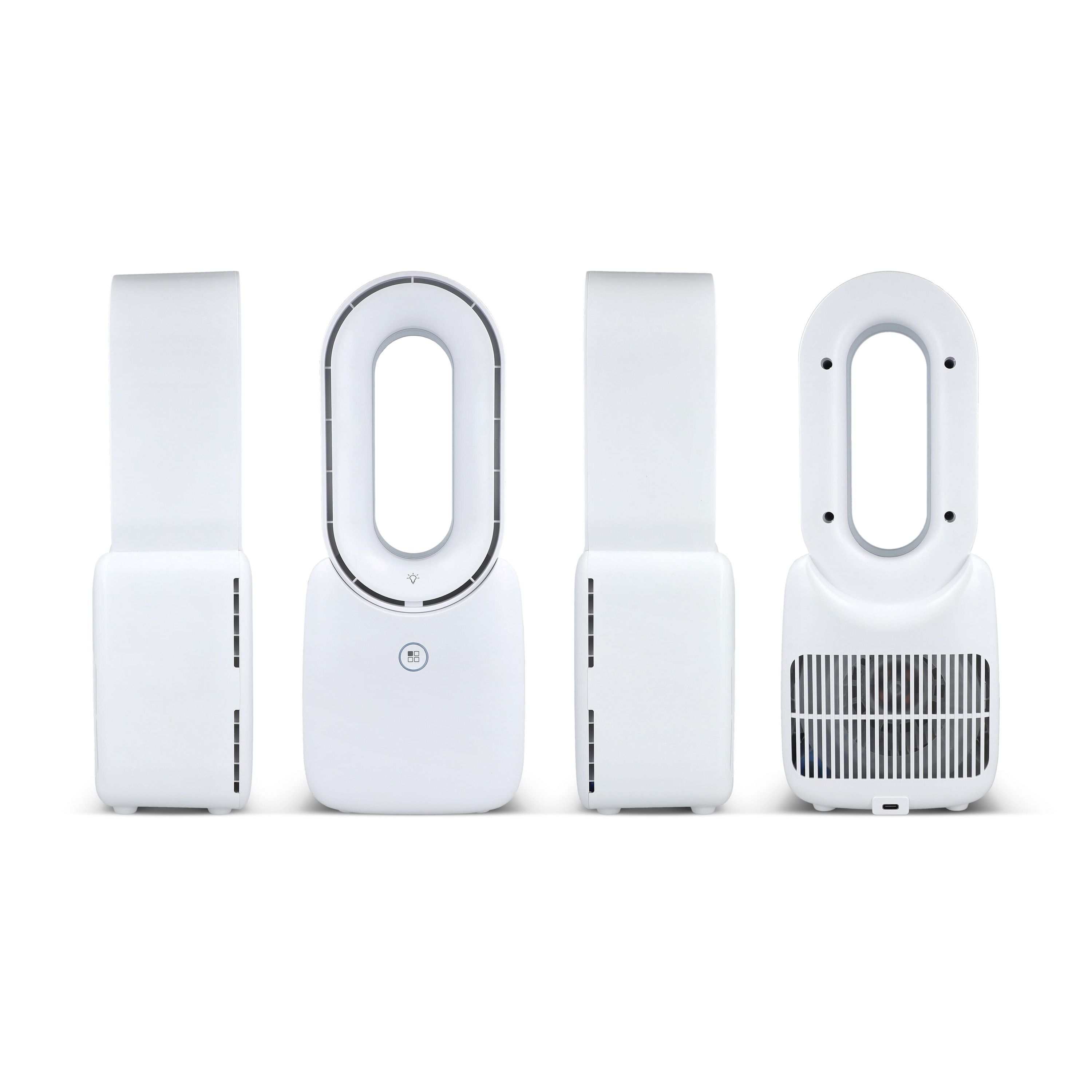 inSideOut Brislux – Rotorloser Softwind-Ventilator mit LED-Licht - weiss-898