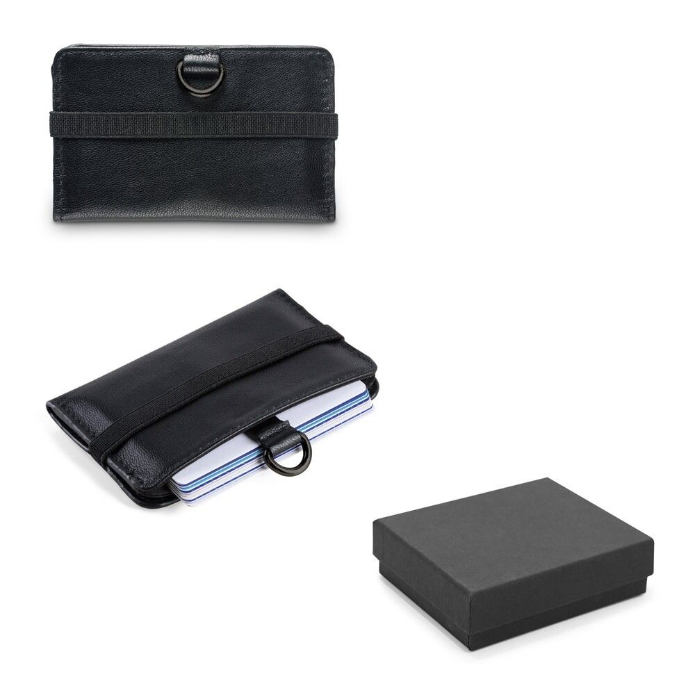 ORVYN Geldbörse aus Leder mit RFID für 10 Kreditkarten - schwarz-912