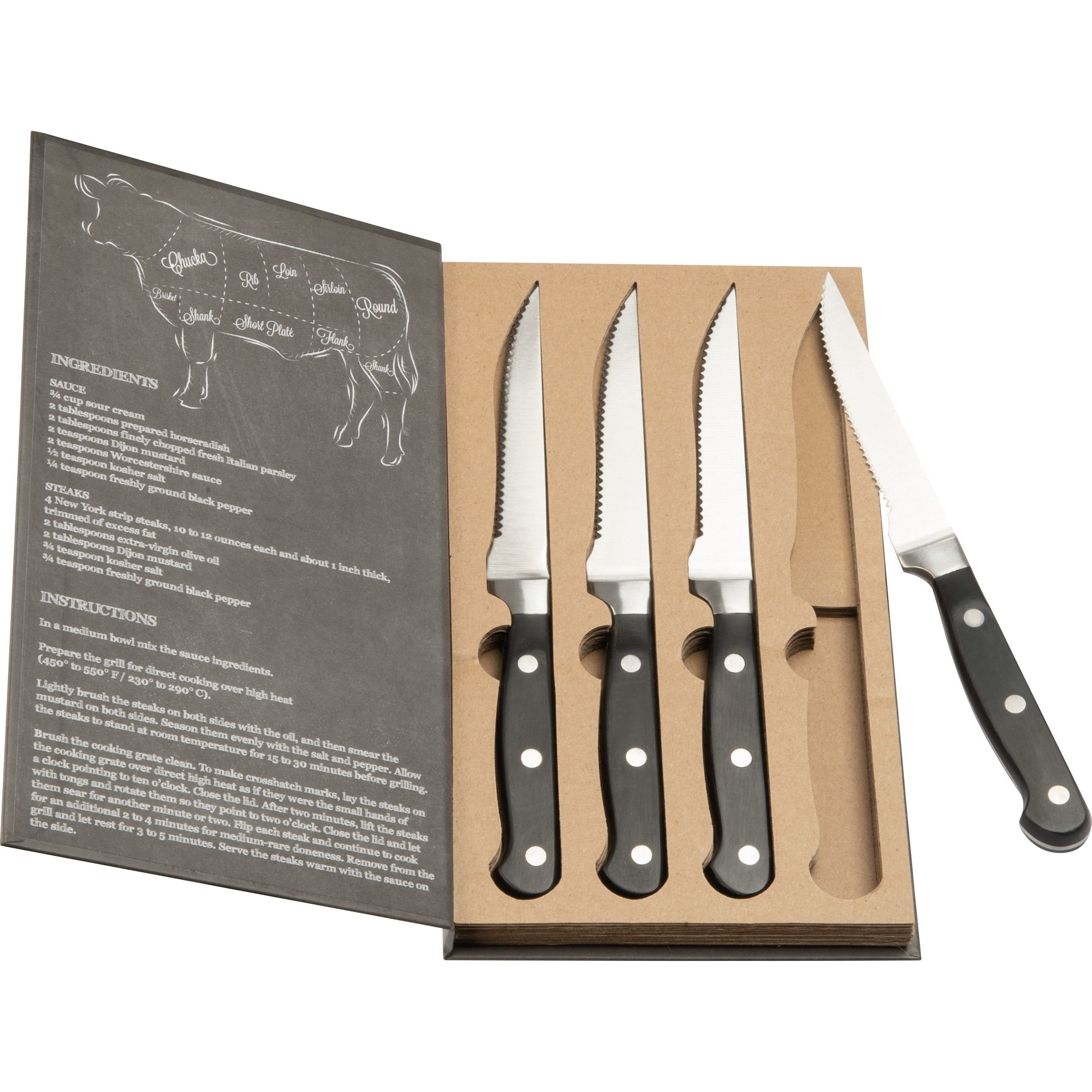 4er Steakmesserset London - schwarz-998