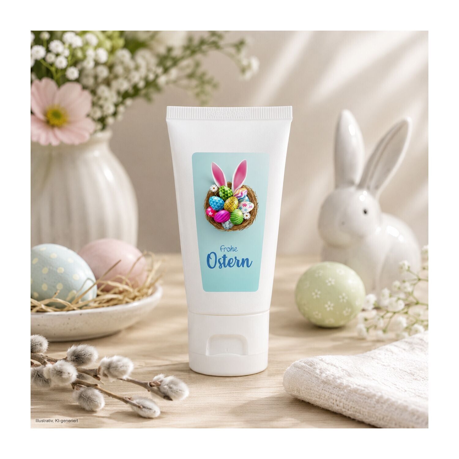 Frohe Ostern Pflegetube 50 ml - Hand- und Nagelcreme ALOE VERA SENSITIV-347