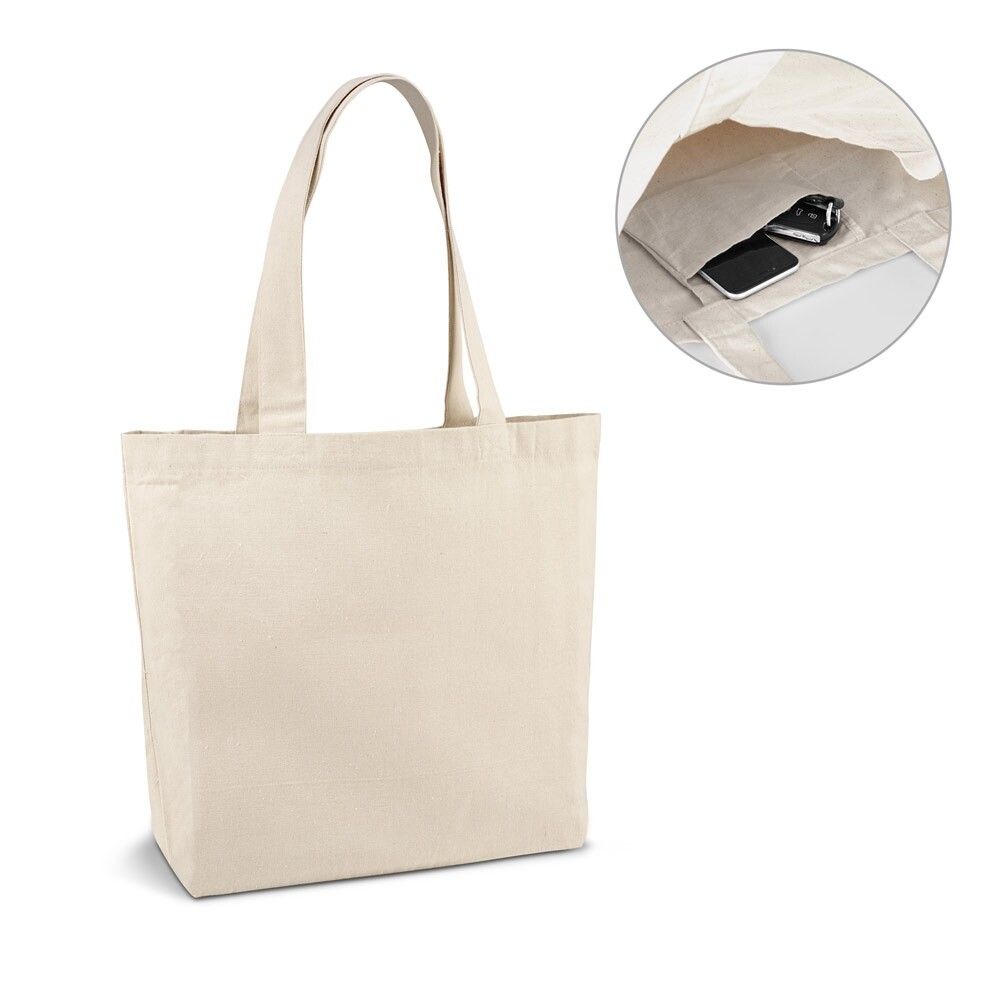 BETO Tragetasche aus 100% Canvas-Baumwolle (280 g/m²) - naturhell-185