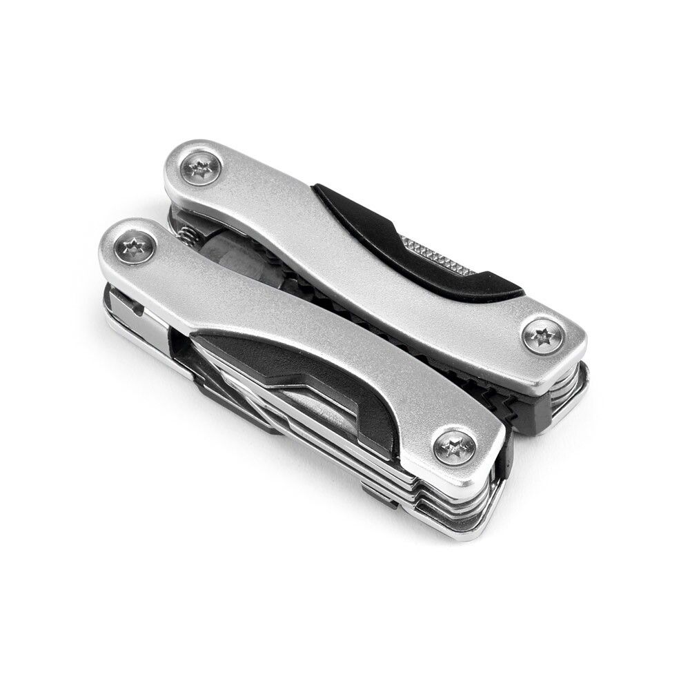DUNITO Multifunktionswerkzeug aus Edelstahl und Aluminium - satinsilber-483