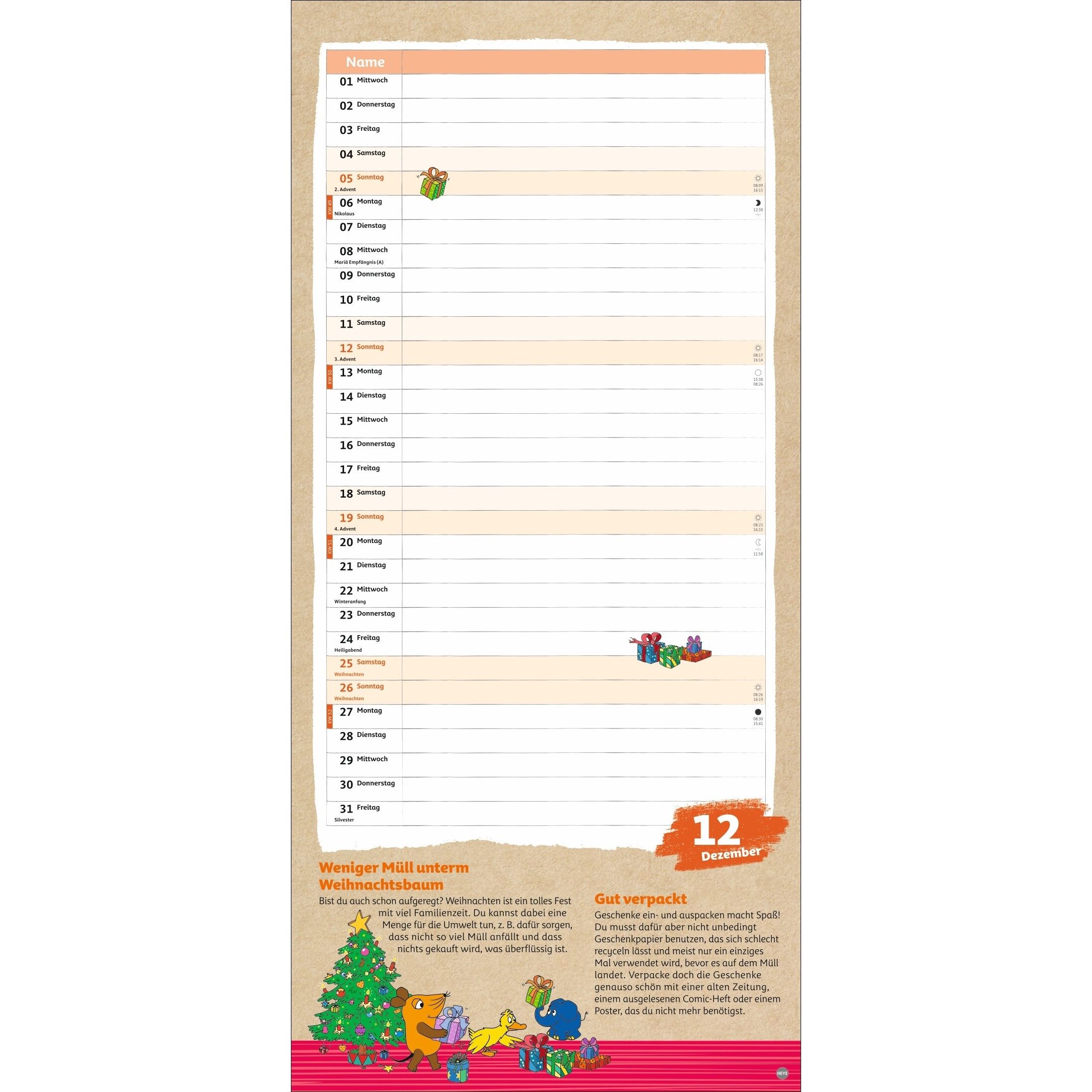 Nachhaltig Planen mit der Maus - Kinder Kalender-622