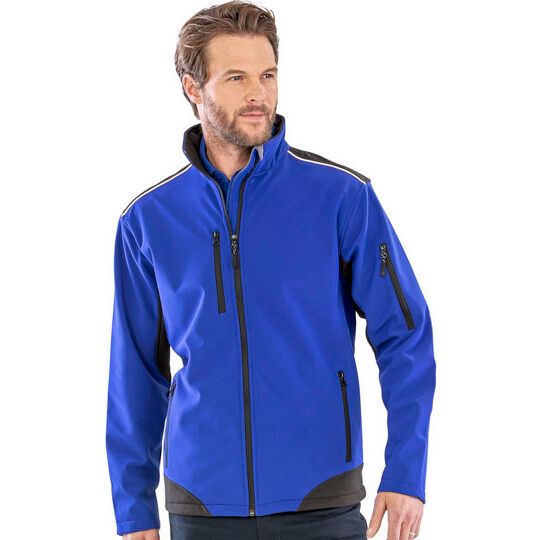 Ripstop Soft Shell Workwear Jacket With Cordura Panels - navy - black-671