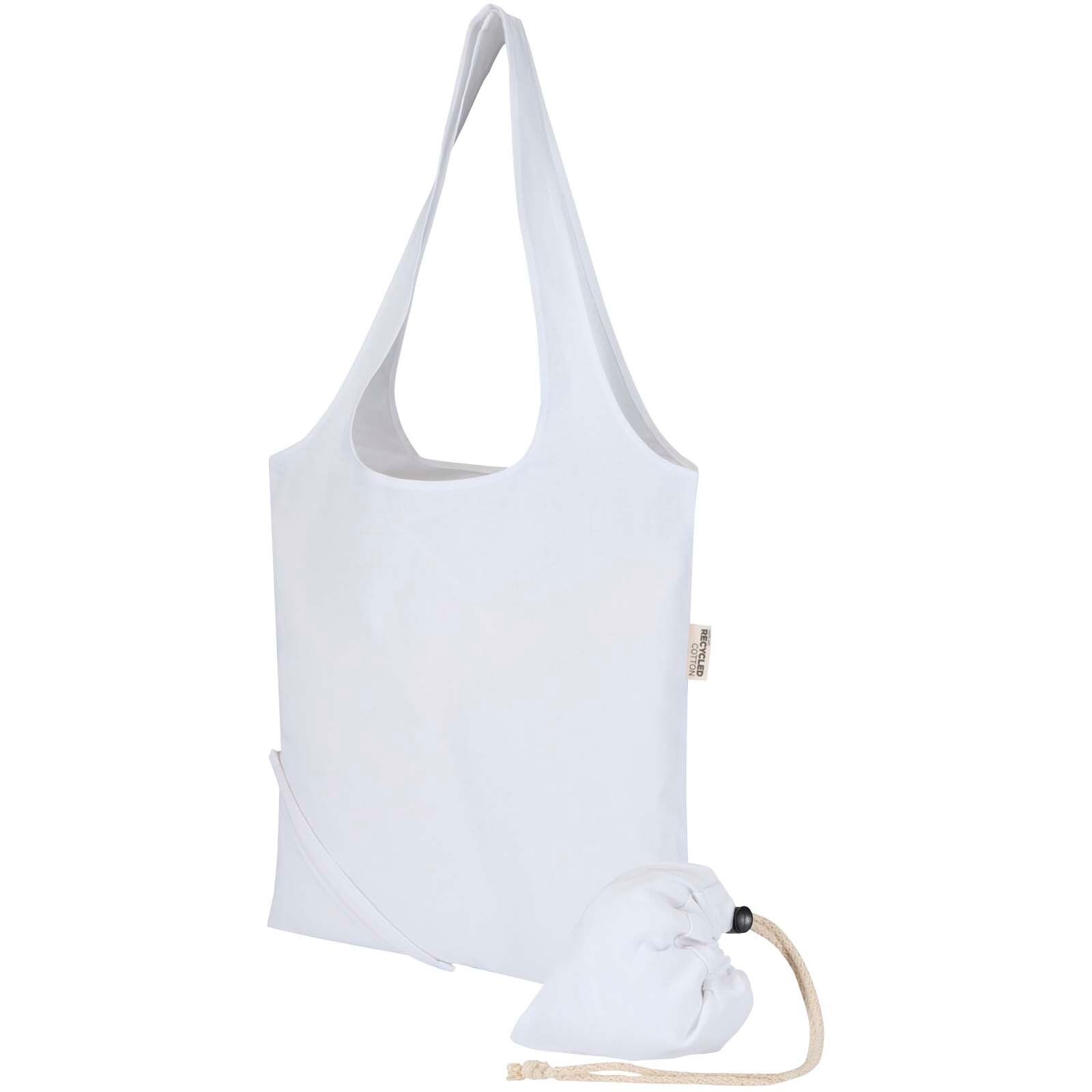 Madras Blend 140 g/m², GRS, faltbare Baumwoll Tragetasche, 7 l - weiss-980