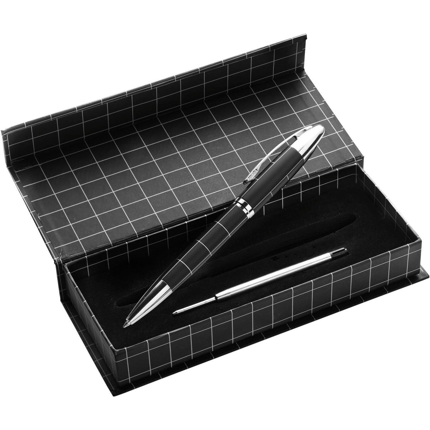 Kugelschreiber aus Metall Malika - schwarz - silber-615