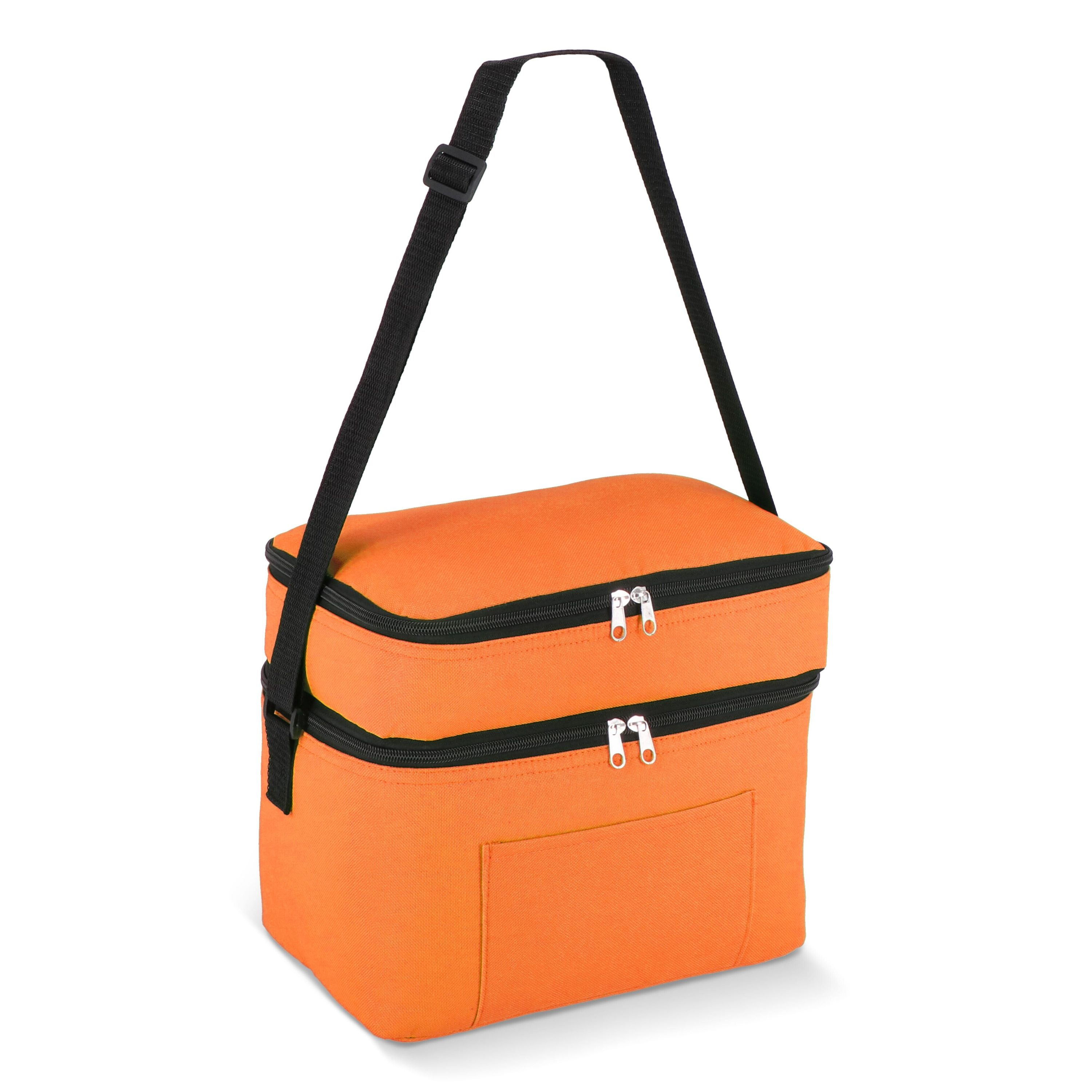 R-PET 600D Doppelfach-Kühltasche 30 x 20 x 25cm 12L - orange-332