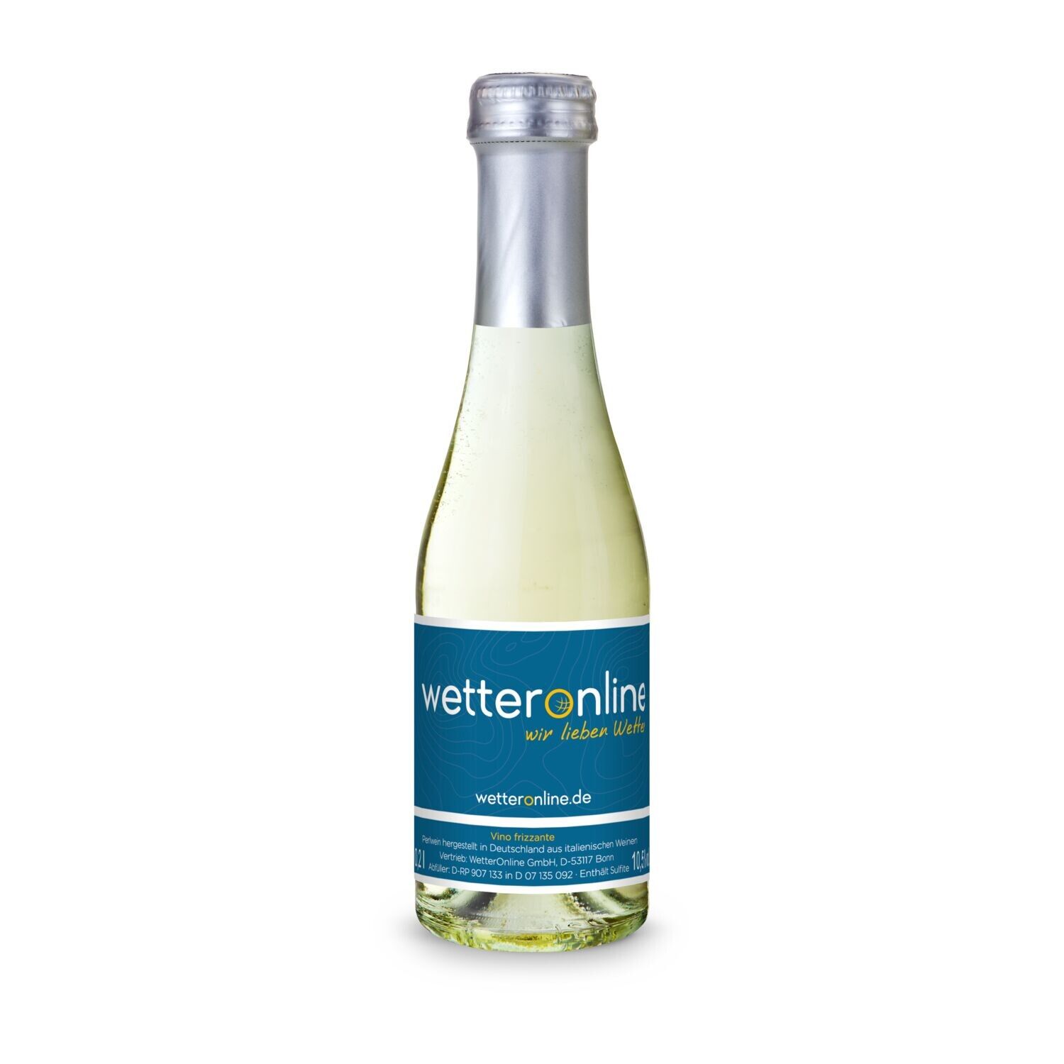 Promo Secco Piccolo - Flasche klar, 0,2 l - Kapselfarbe Silber-394