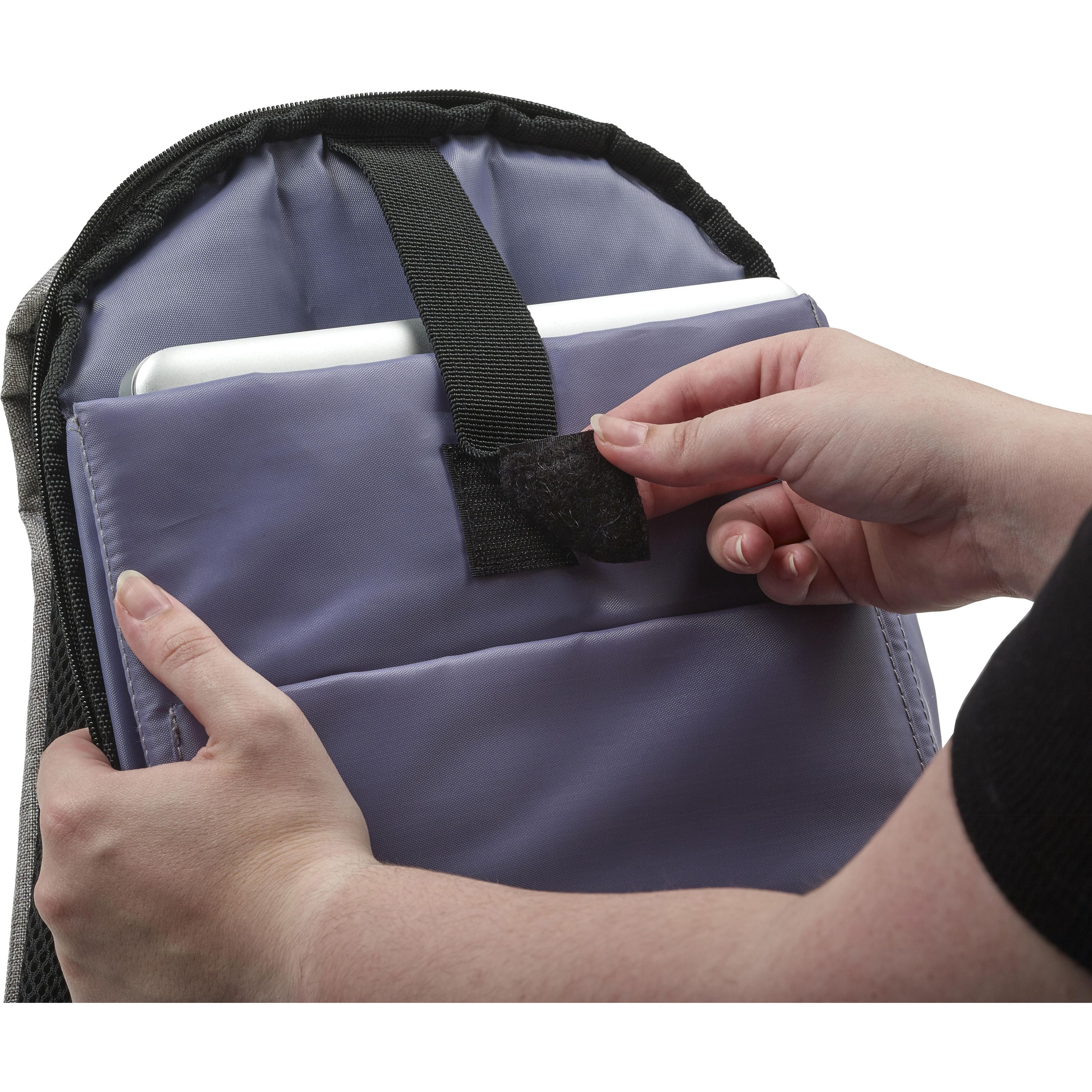 Diebstahlsicherer Rucksack aus Polyester Cruz - hellgrau-395