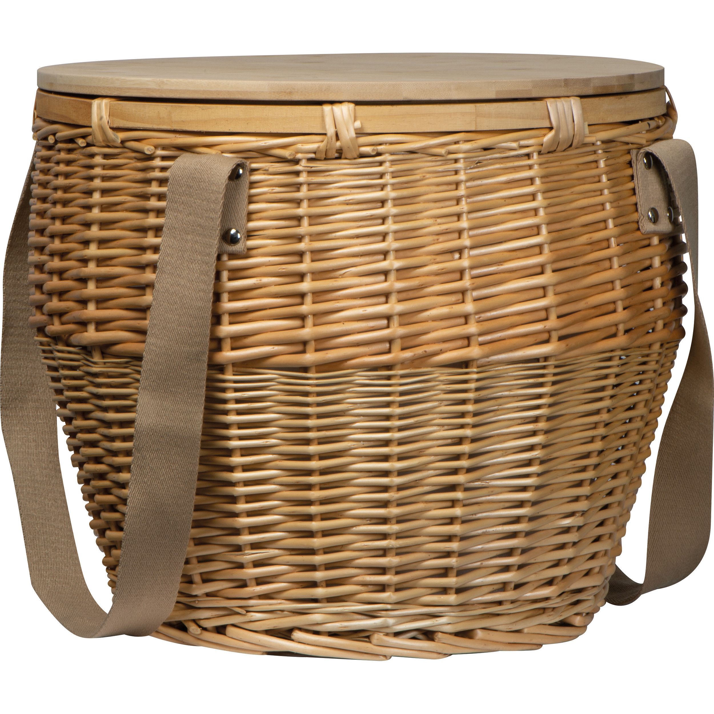 Mark Twain Picknickkorb aus Rattan - beige-578