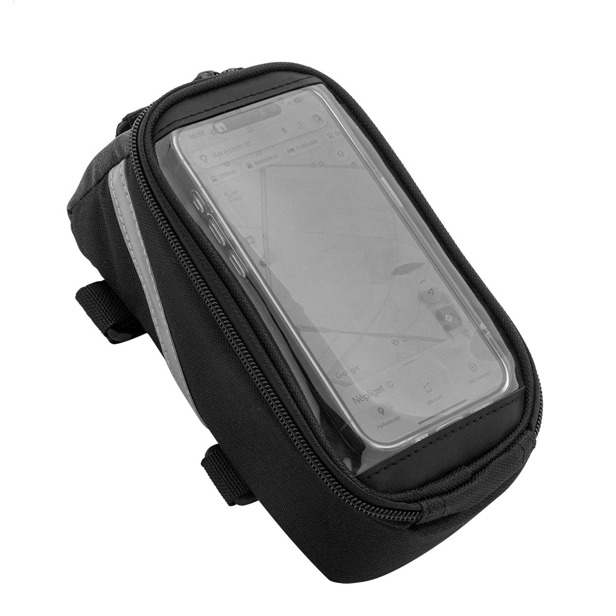 Velofon RPET-Fahrrad-Handyhaltertasche - schwarz-867