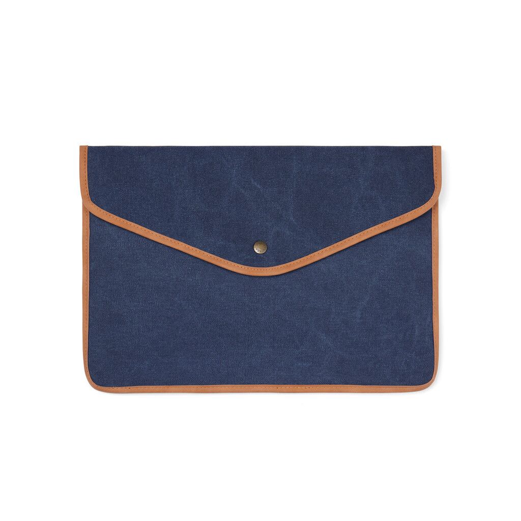 VINGA Bosler 14" Laptop-Tasche aus GRS recyceltem Canvas - navy blau-346