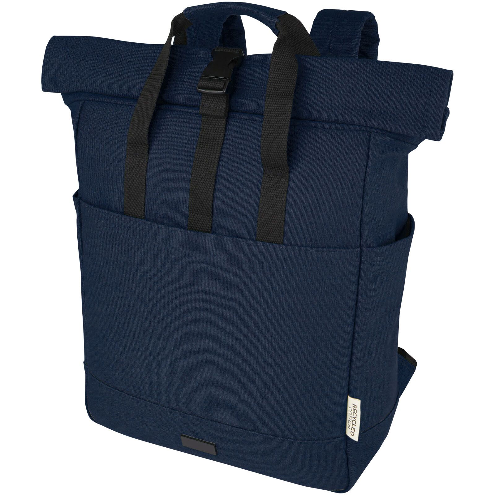 Joey 15" GRS Rolltop Laptoprucksack aus recyceltem Canvas 15 L - navy-351