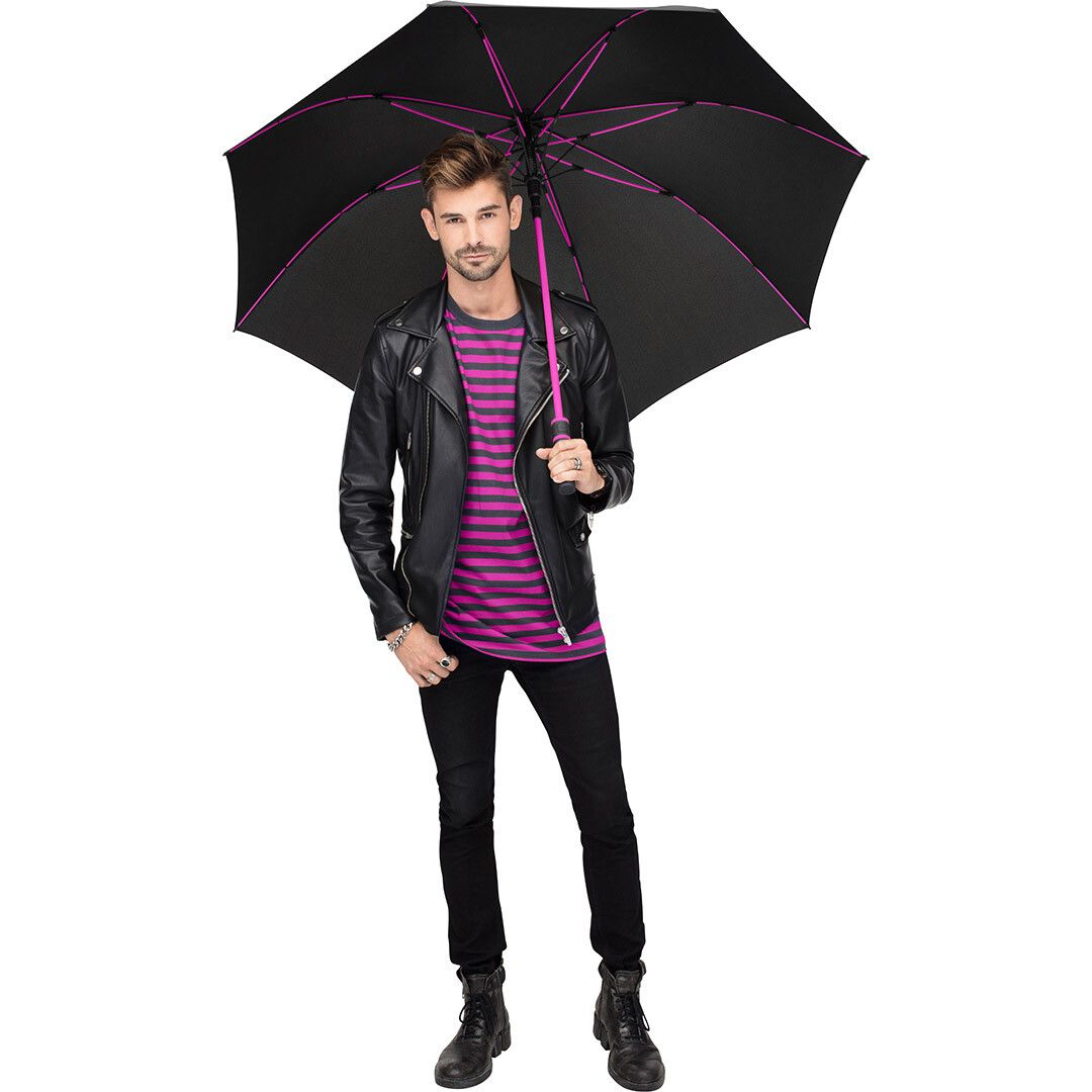 AC-Gästeschirm FARE® Style Ø130 cm - schwarz - magenta-455