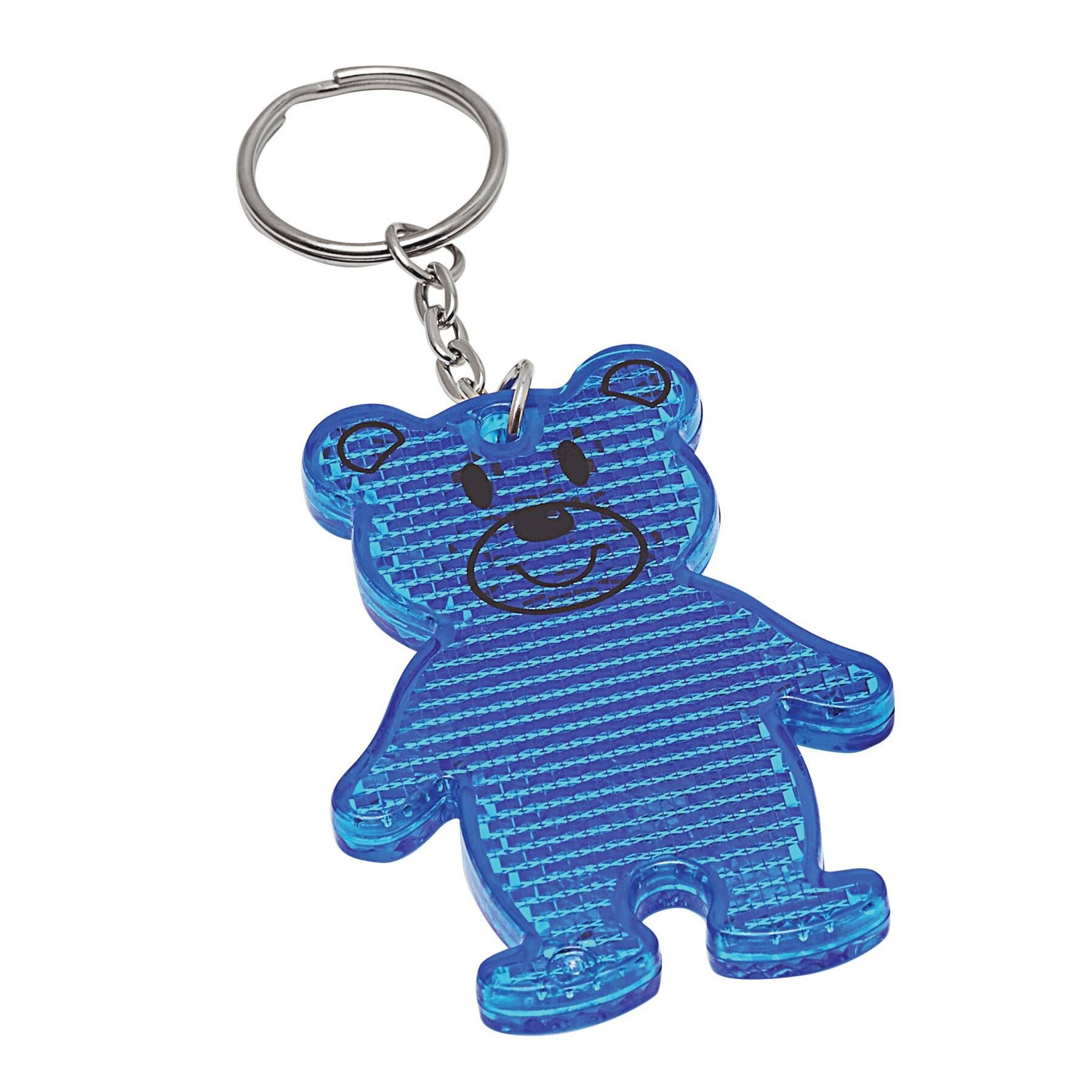 Reflektierender Schlüsselanhänger TEDDY - blau-7