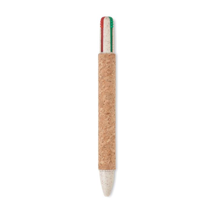4-Farb-Kugelschreiber Kork ARBOCHO - beige-290