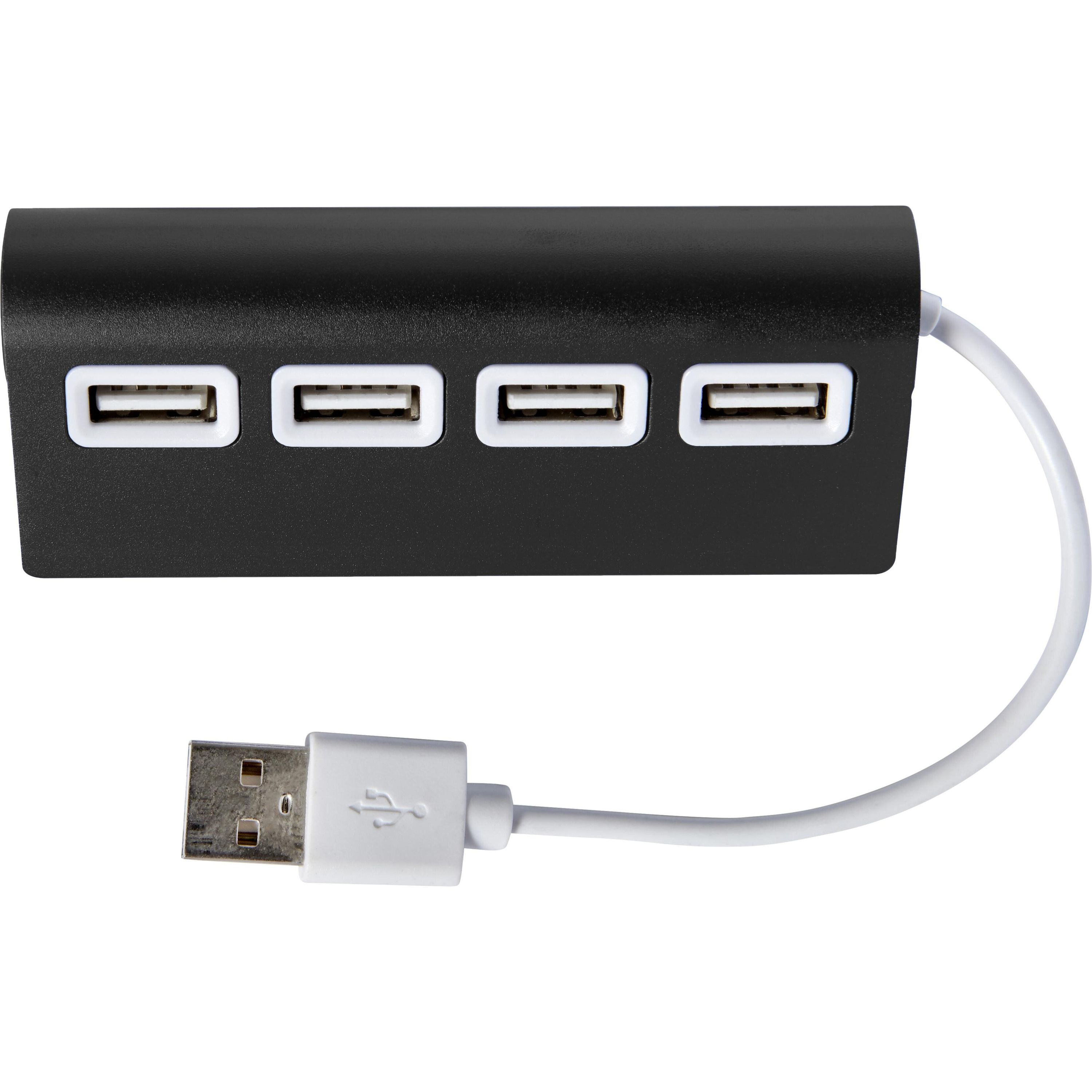 USB-Hub aus Aluminium Leo - schwarz-628