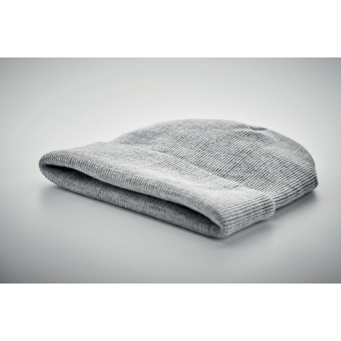 Beanie mit Umschlag RPET POLO RPET - weiß - grau-253
