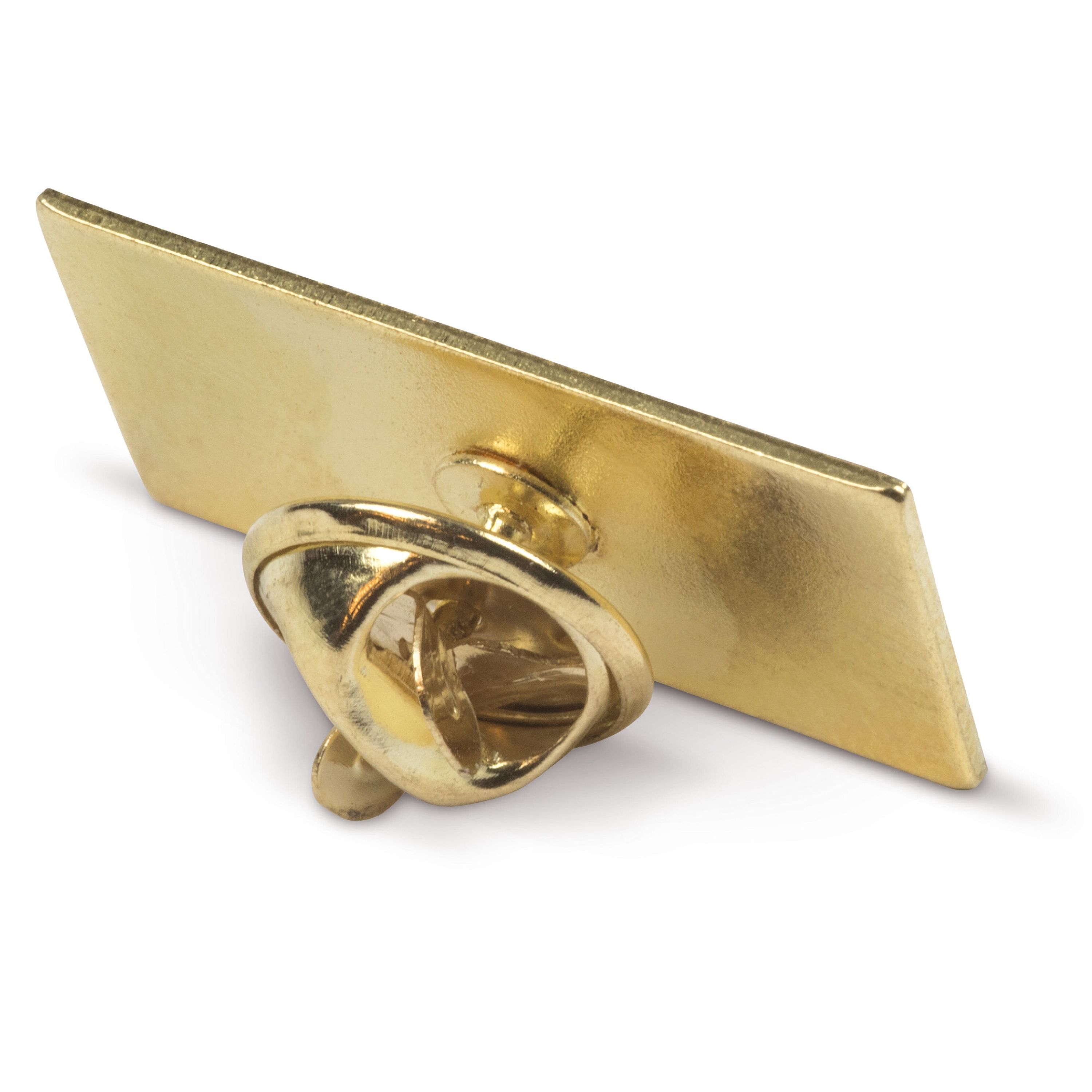 Metall Pin rechteckig 26x14mm - gold satin-959