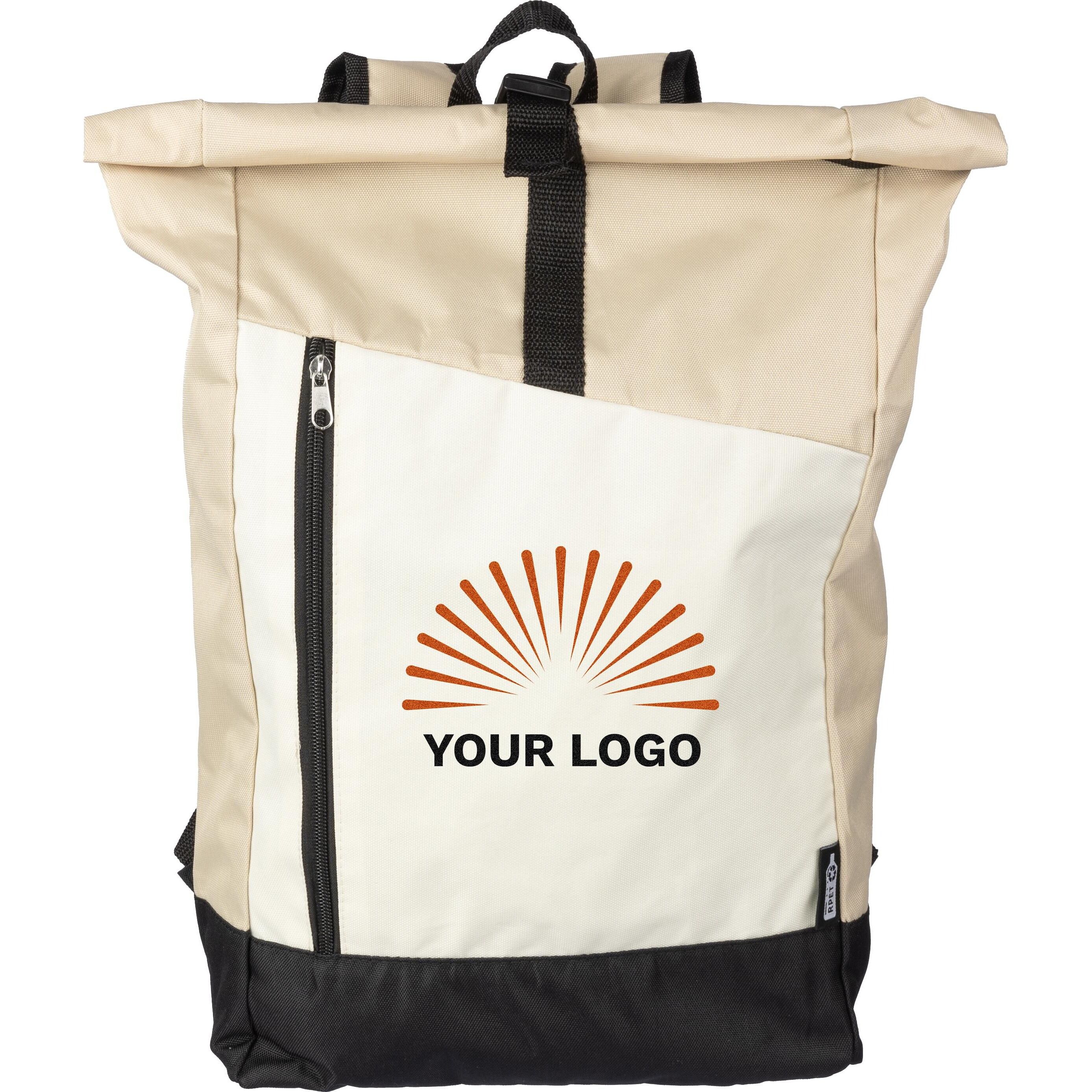 rPET (600D) Rolltop-Rucksack Marlene  - beige-132