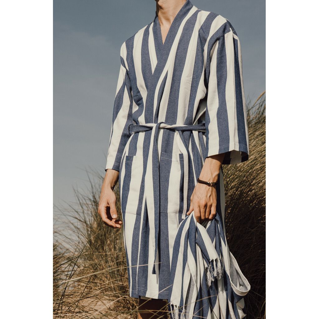 VINGA Ornos GRS Hamam-Bademantel S/M - blau-164