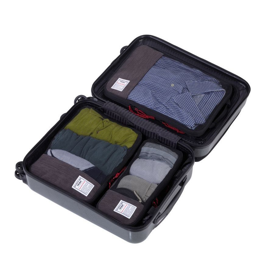 Troika Reise-Kompressionstaschen Set BUSINESS PACKING CUBES - anthrazit - schwarz-509