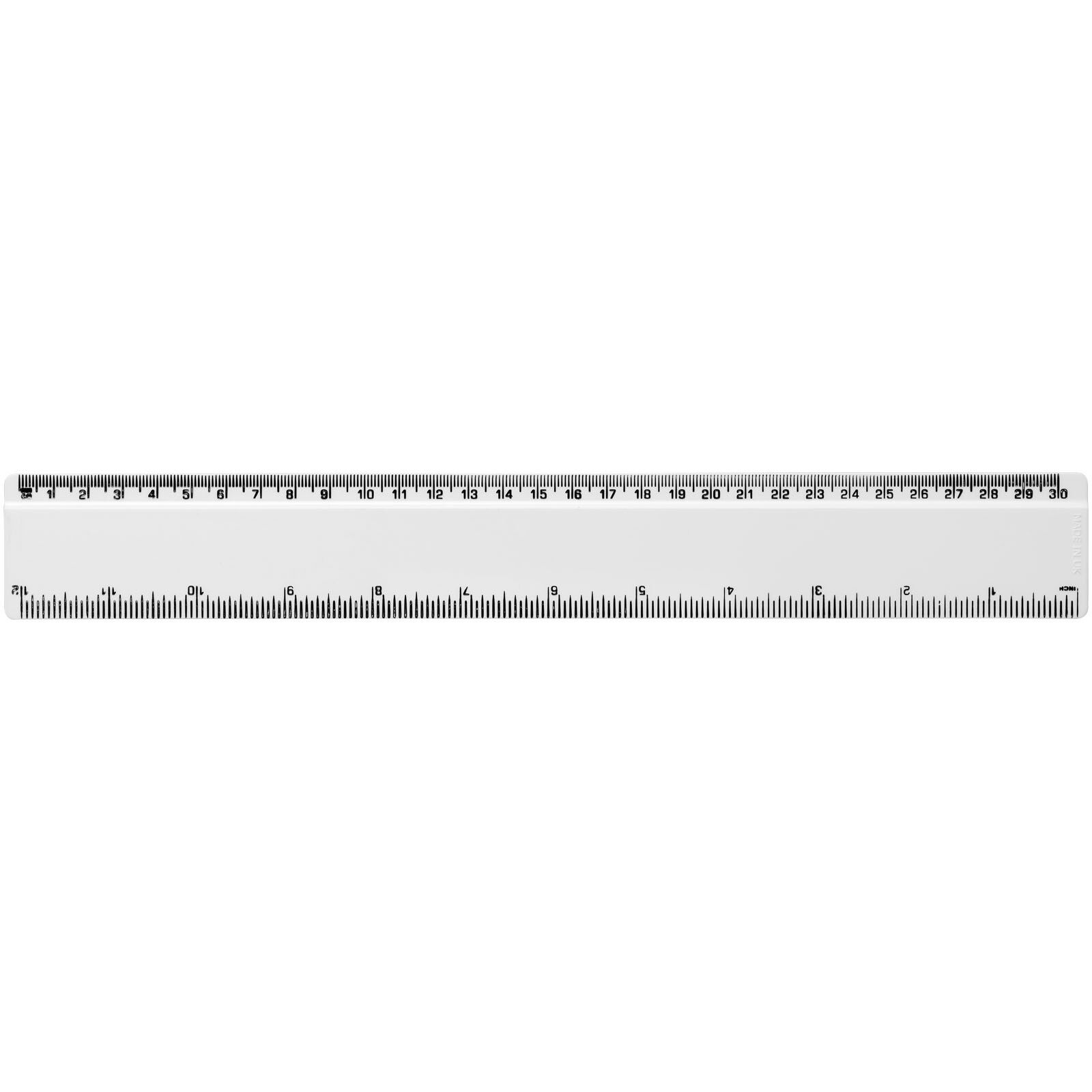 Refari 30 cm Lineal aus recyceltem Kunststoff - weiss-180