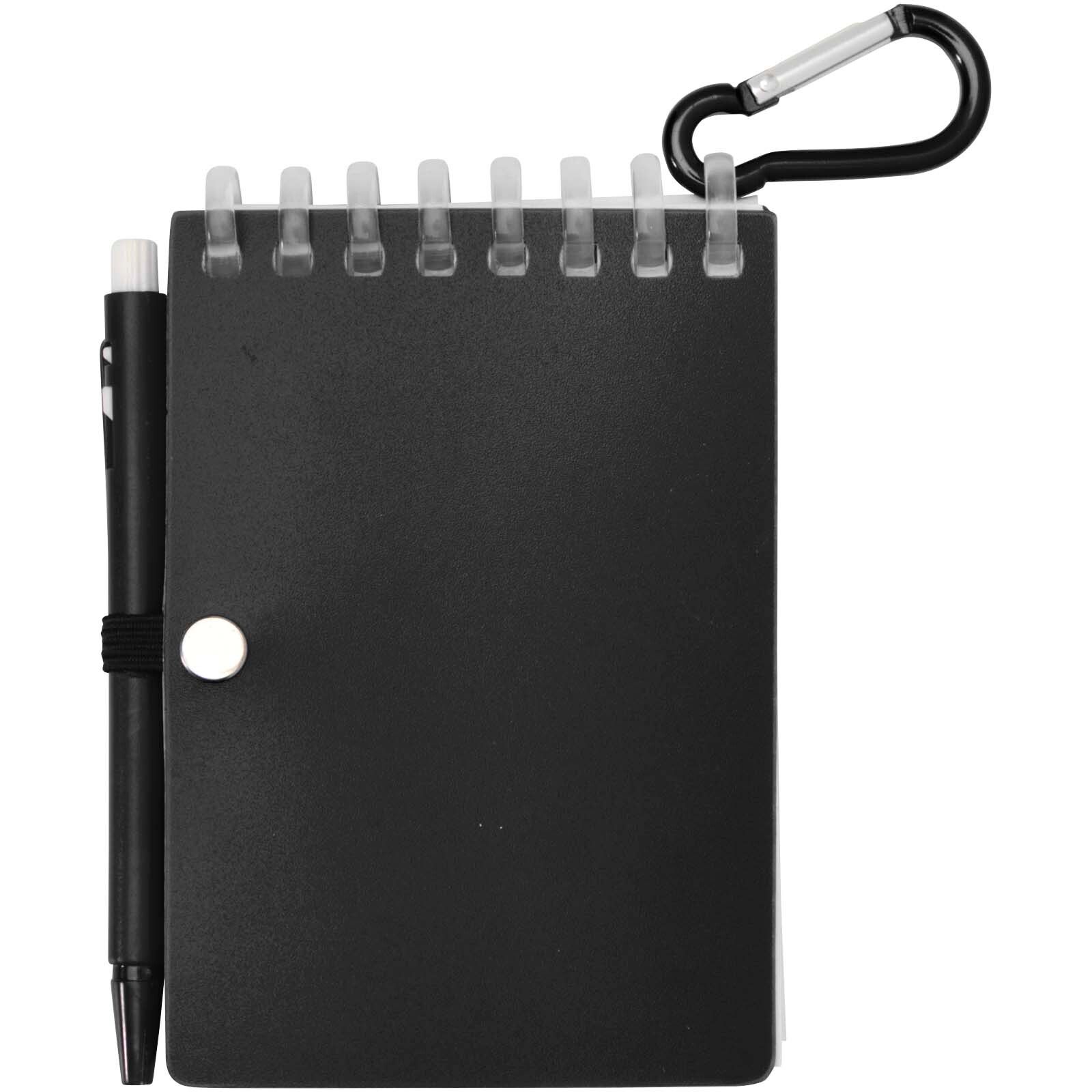 Lig Mini Recyceltes Outdoor-Softcover Notizbuch und Kugelschreiber Set (schwarze Mine) - schwarz-934