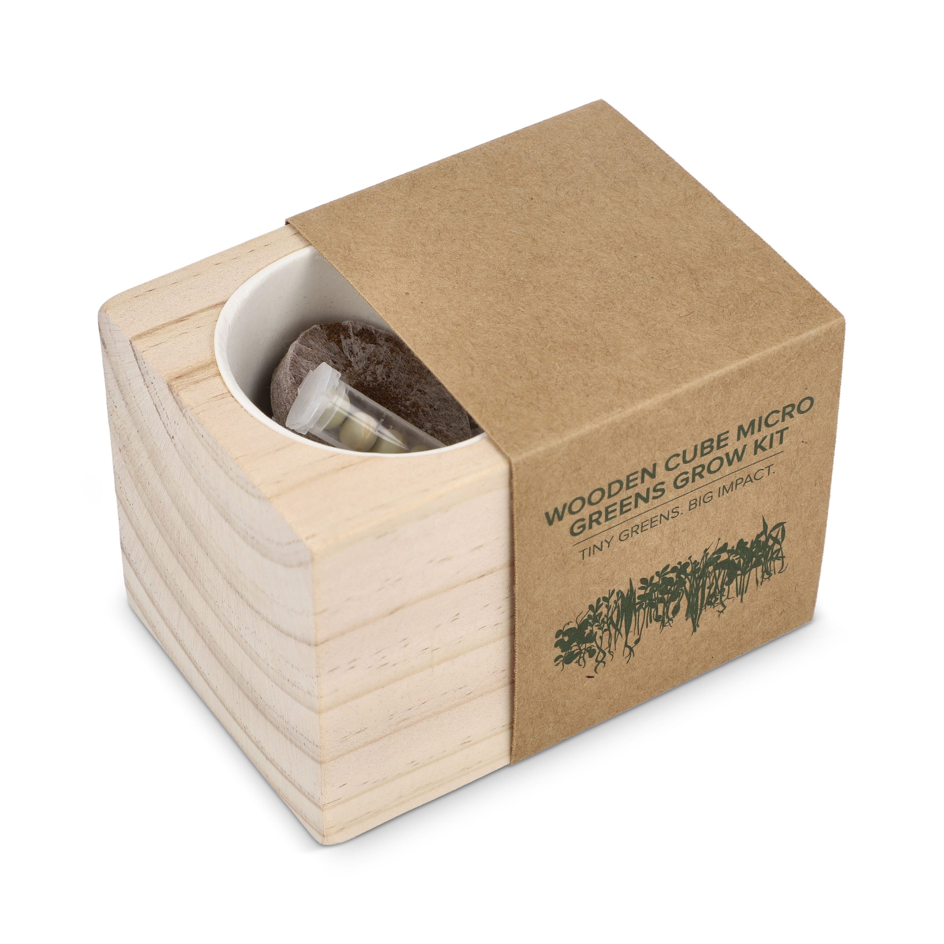 FSC-Holzpflanzgefäß-Set – Microgreens - natur-5