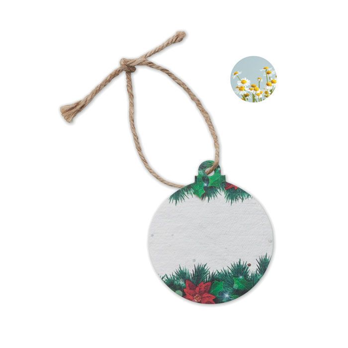 Weihnachtsschmuck Samenpapier BAUSEED - weiß-374