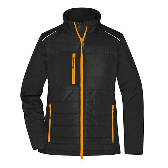 black - neon orange