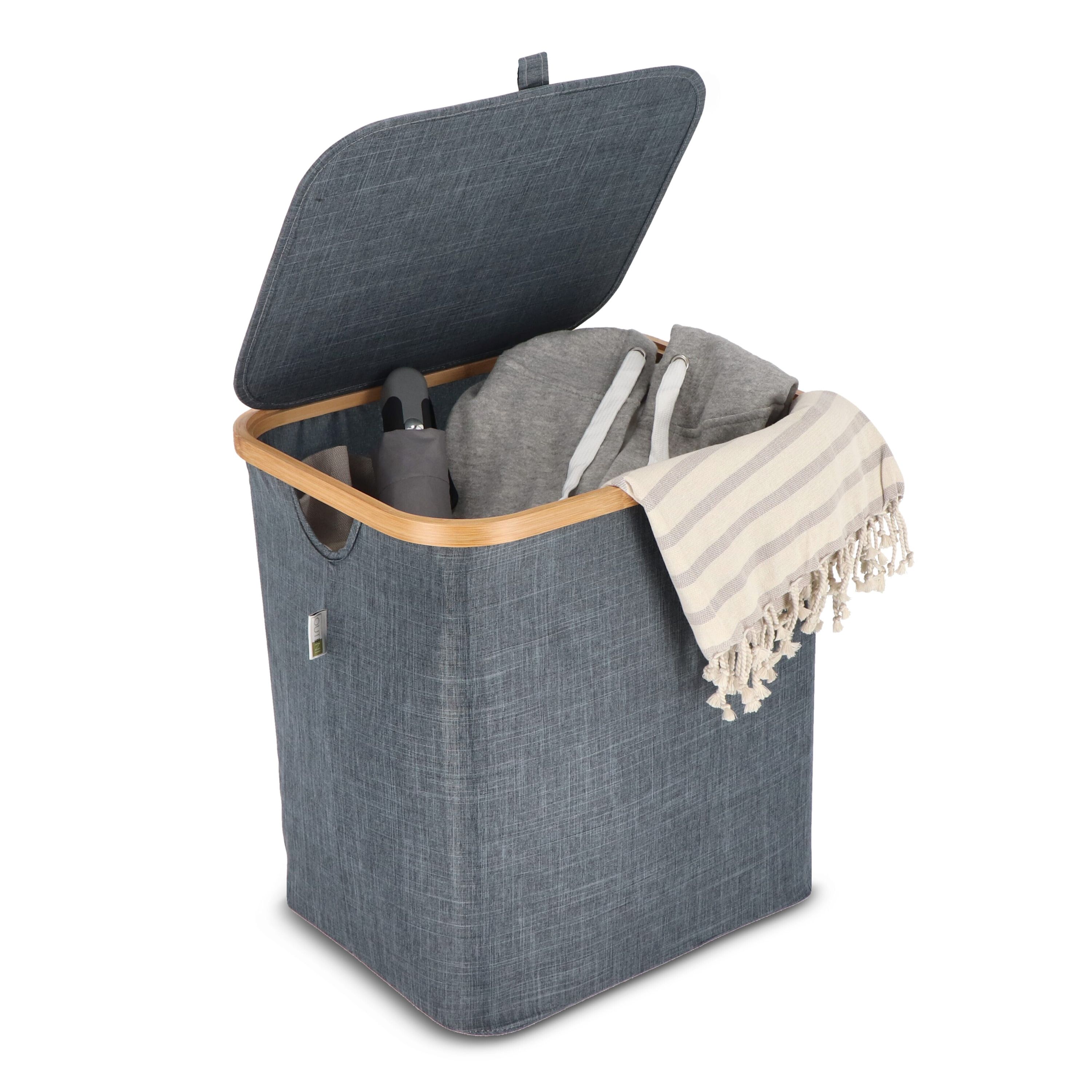 InSideOut faltbarer Korb mit Deckel Sogne 40,5 x 33 x 42cm rPET - dunkelgrau-984