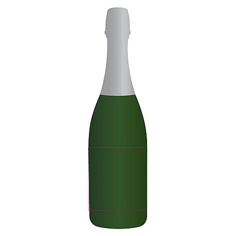 Veredelungsposition Flasche Vorderseite