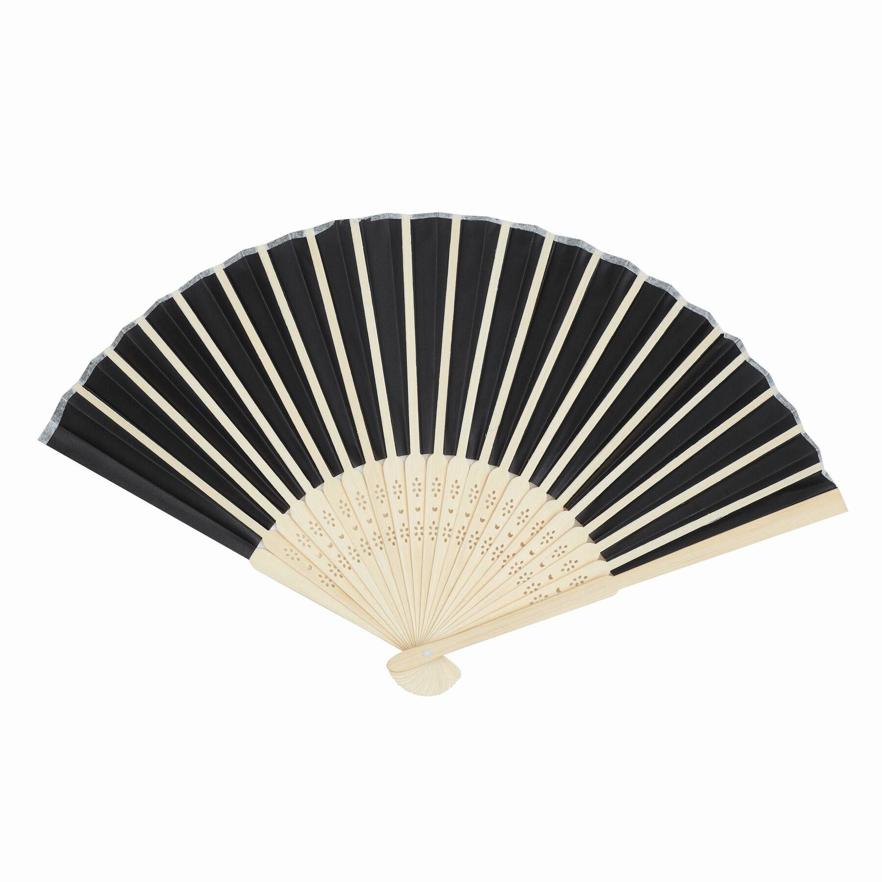 Faltbarer Fächer BAMBOO COOL - schwarz-661